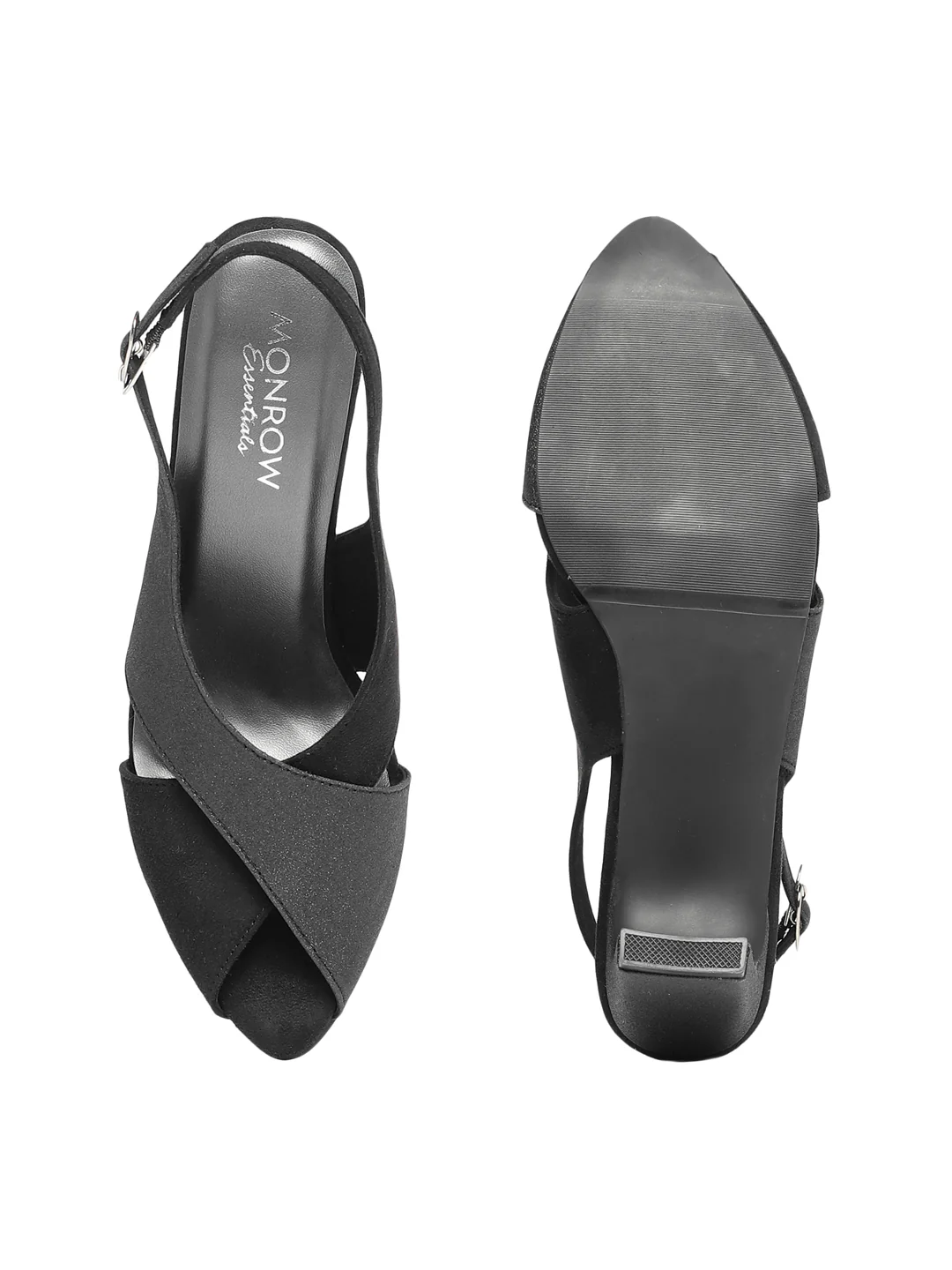 Addison Black Block Heels - Image 6