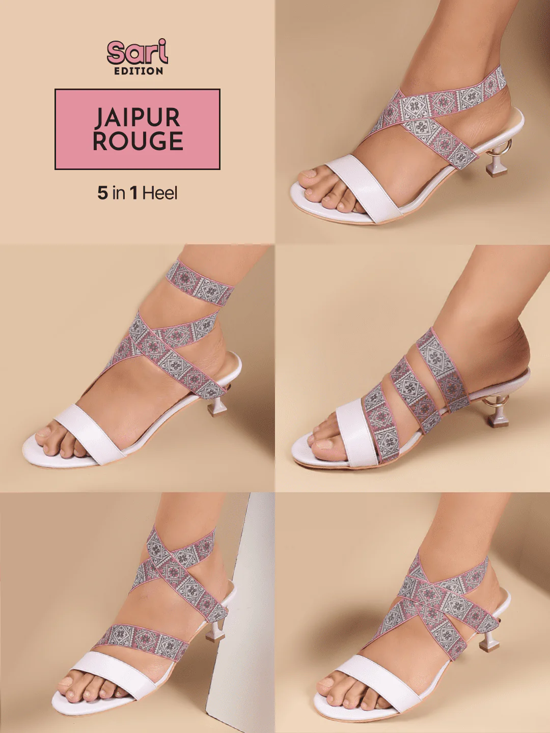 Jaipur Rouge 5 in 1 Heels - Image 3