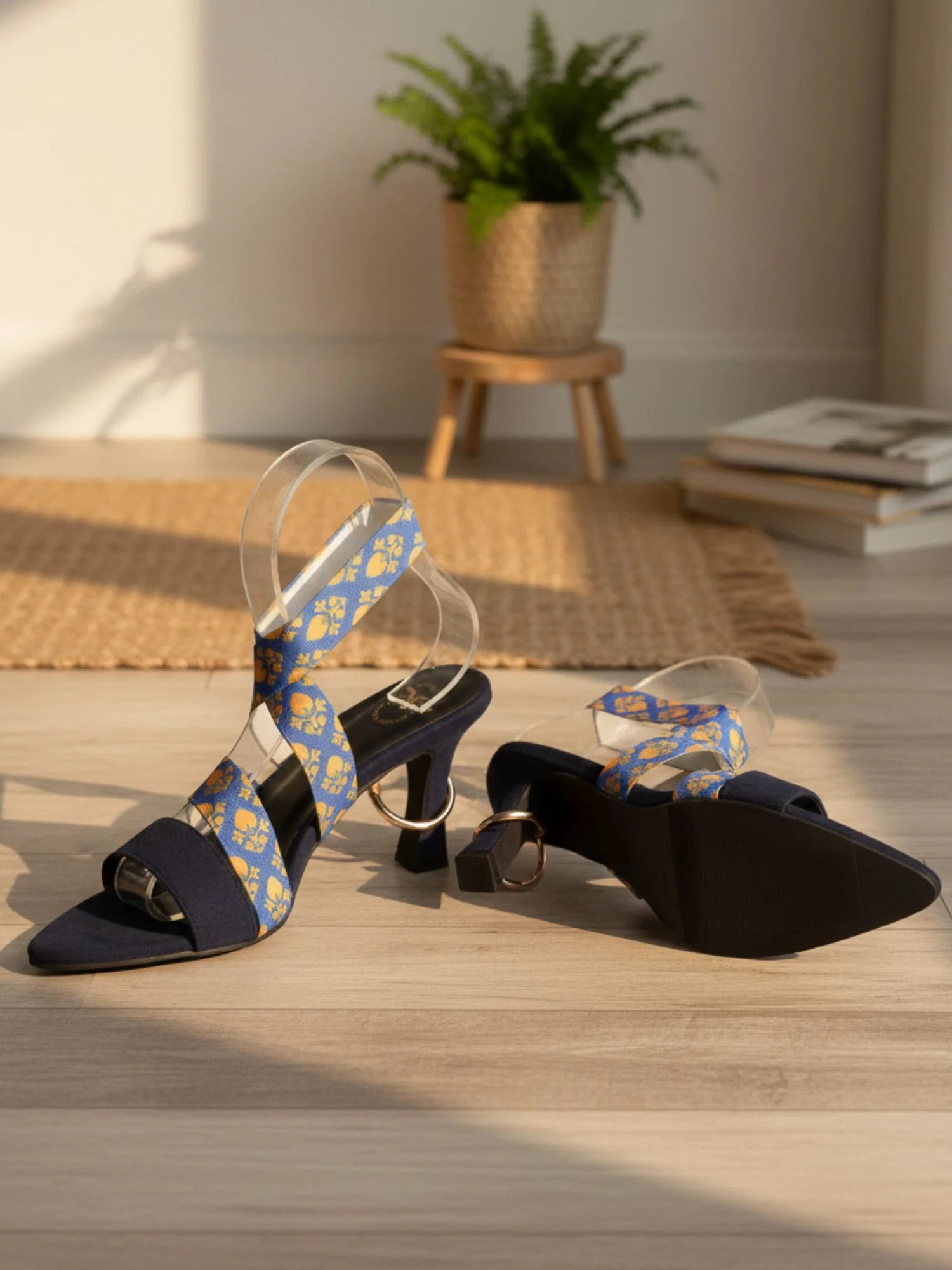 Royal Paisley Kitten Heels - Image 3