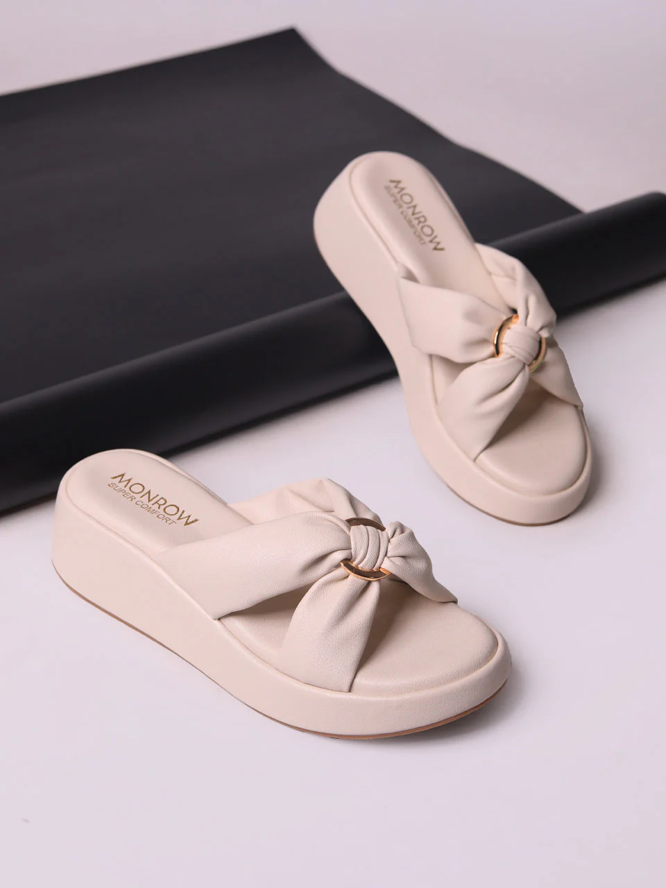 Alani Cream Wedge Heels - Image 8
