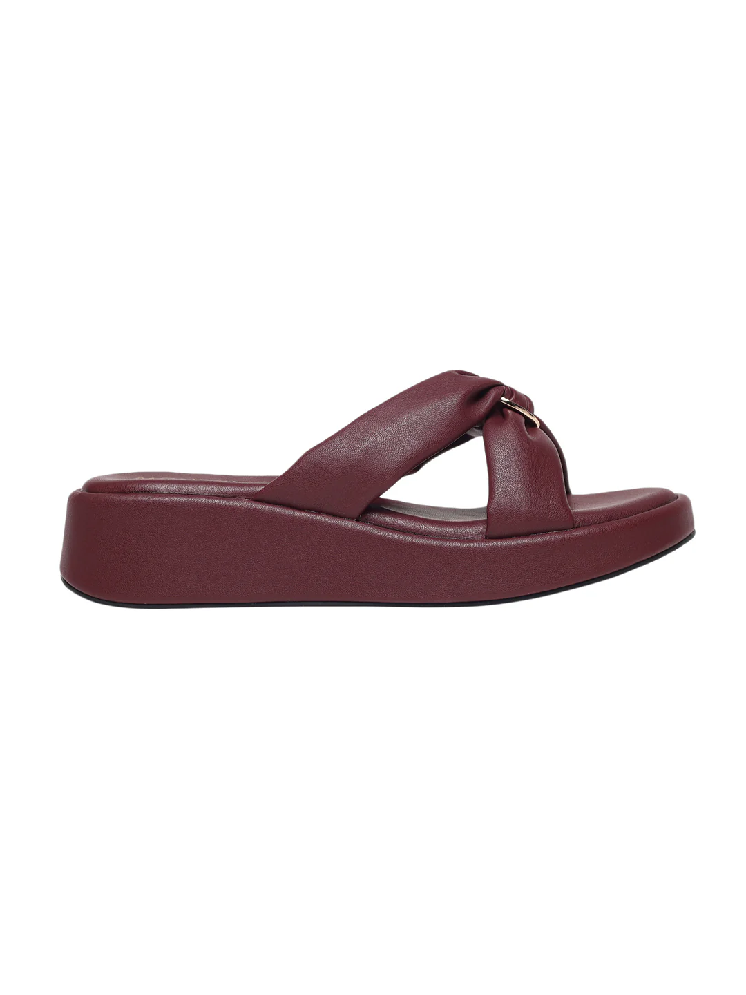 Alani Maroon Wedge Heels - Image 4