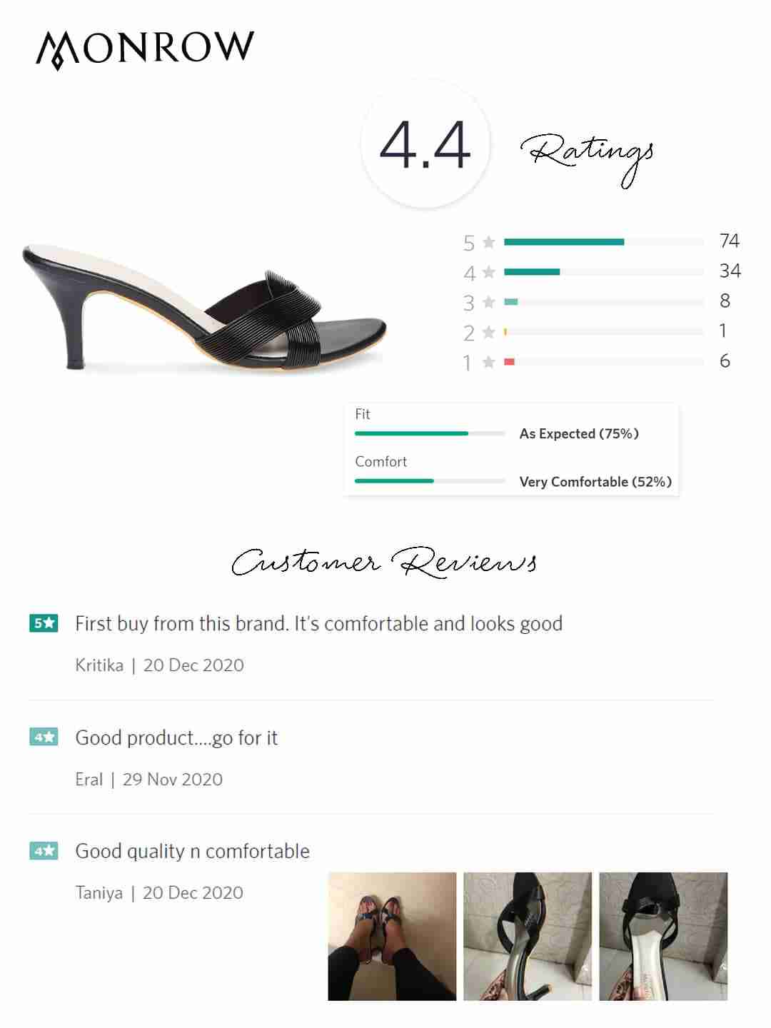 Allana Black Kitten Heel - Image 9