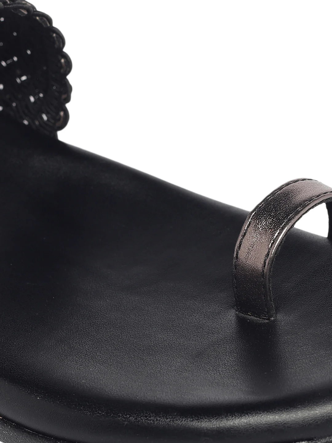 Amina Black Flats - Image 7