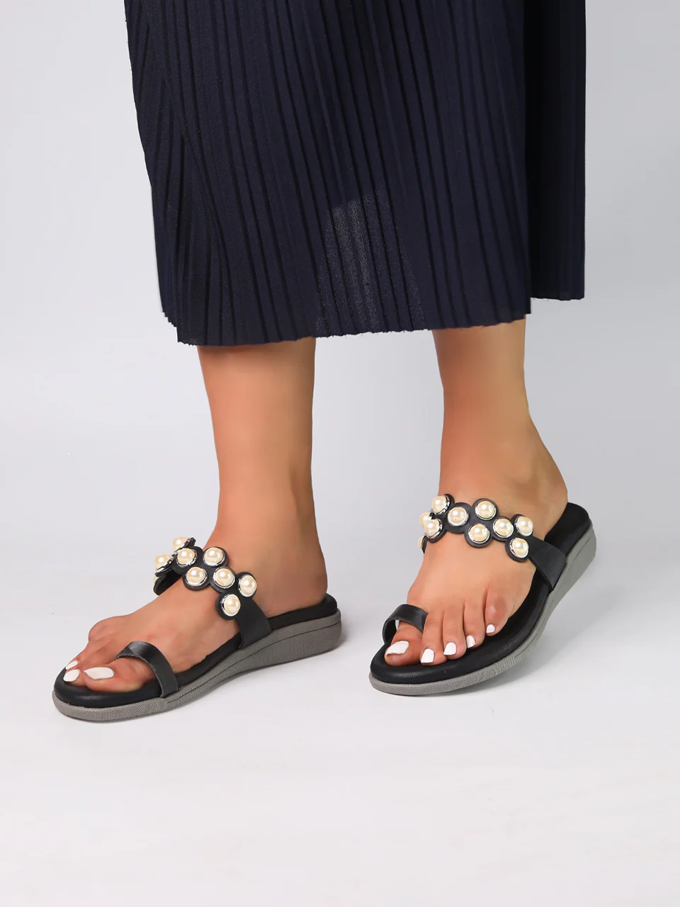 Aneira Black Flats - Image 2