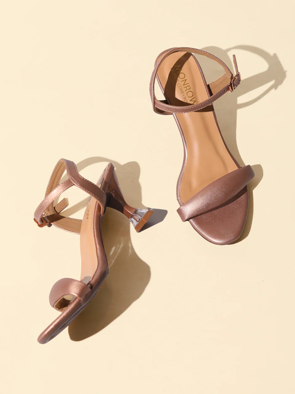 Angela  Rose Gold Kitten Heels - Image 4