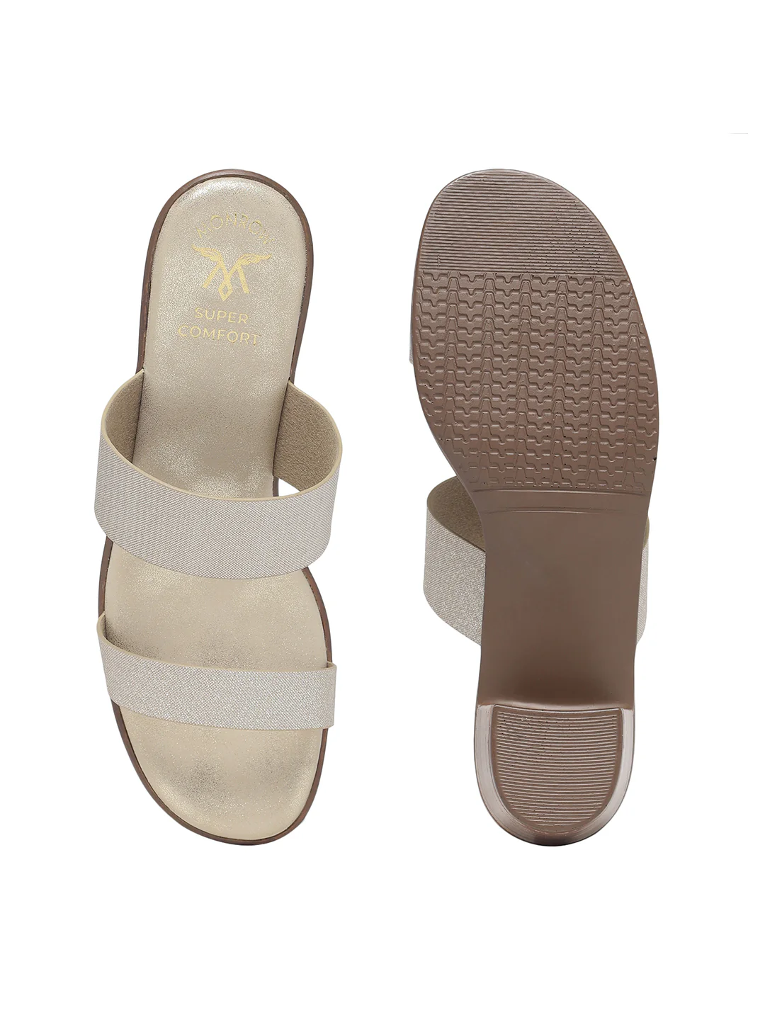 Aprila Gold Block Heels - Image 6