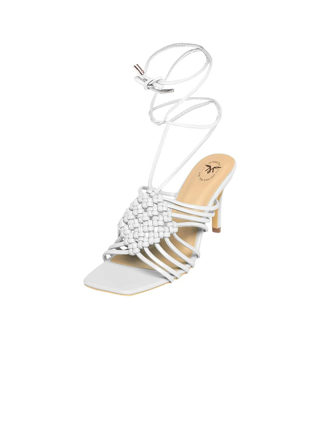 Arya White Kitten Heels - Image 7