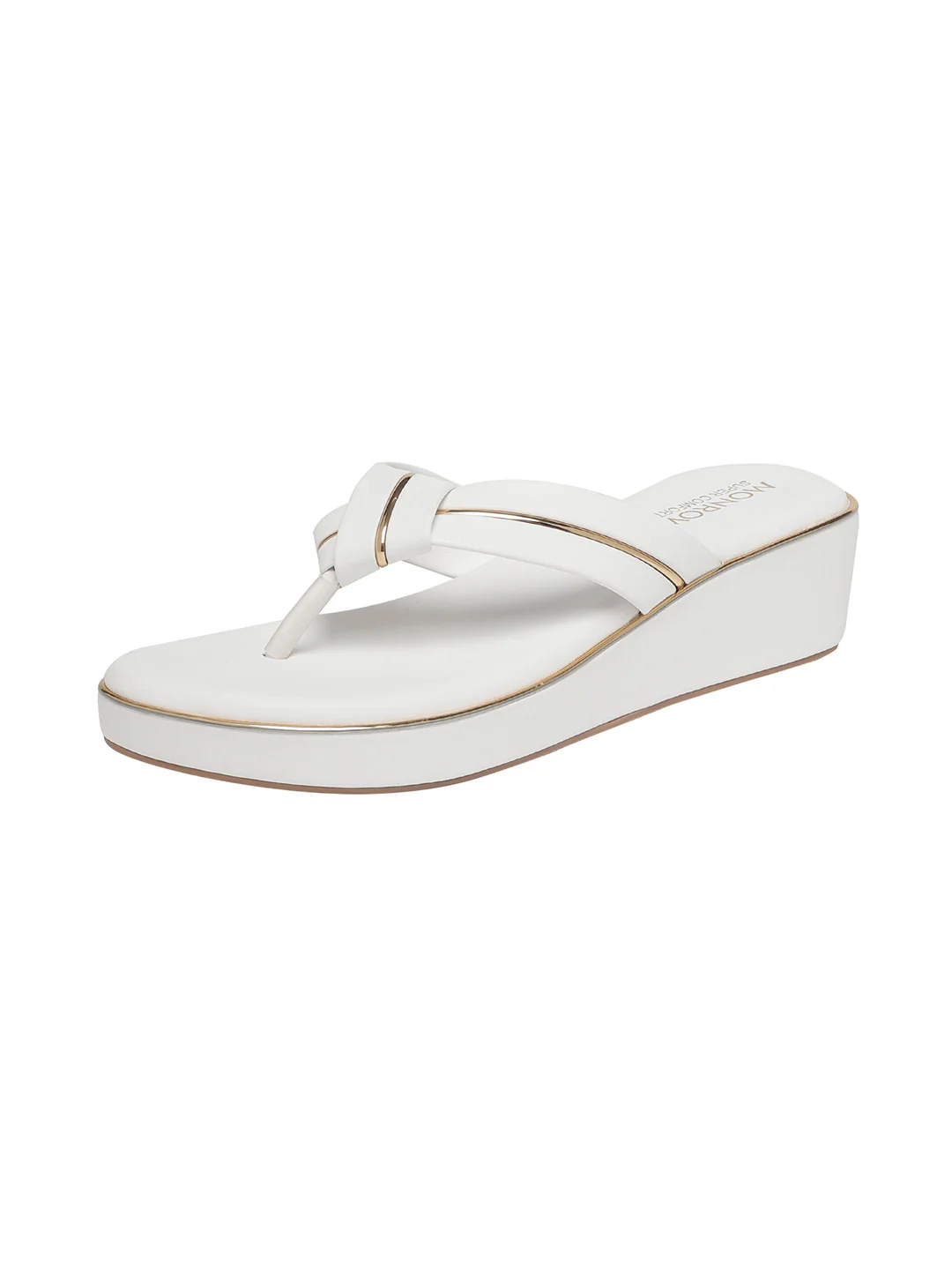 Aven White Wedge Heels - Image 6