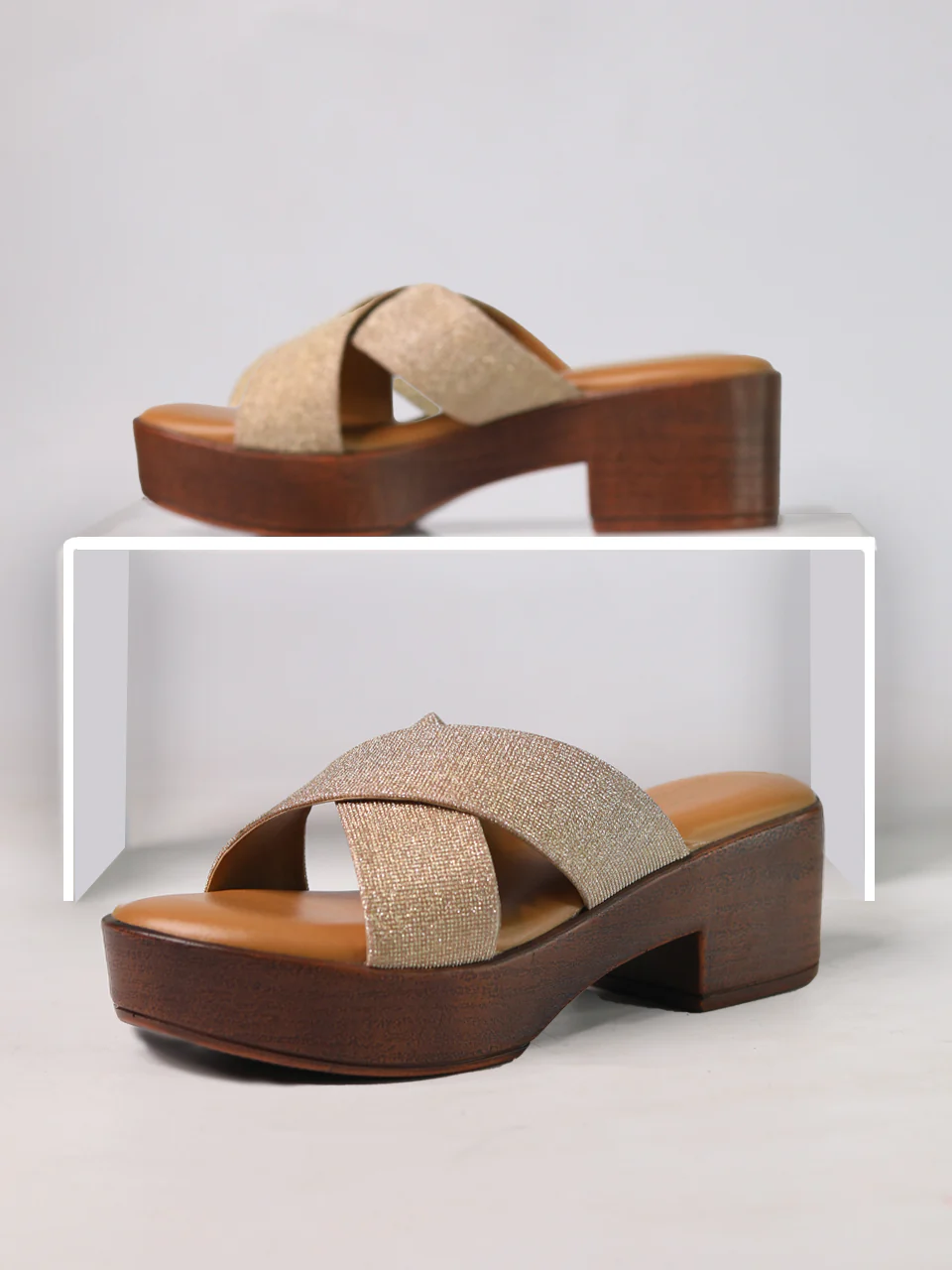 Baylin Gold Platform Heels - Image 3
