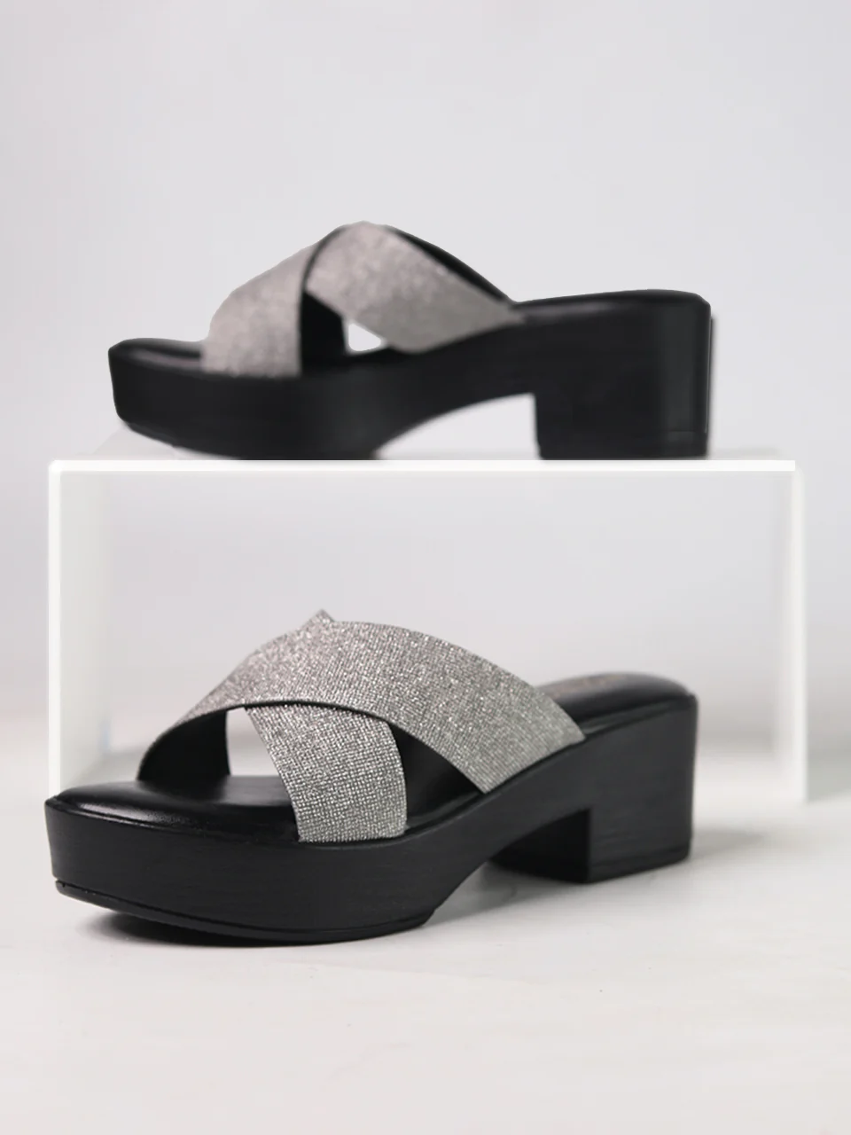 Baylin Gun Metal Platform Heels - Image 8