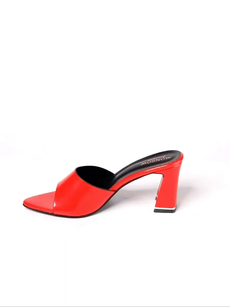 Blushy Red Block Heel - Image 4