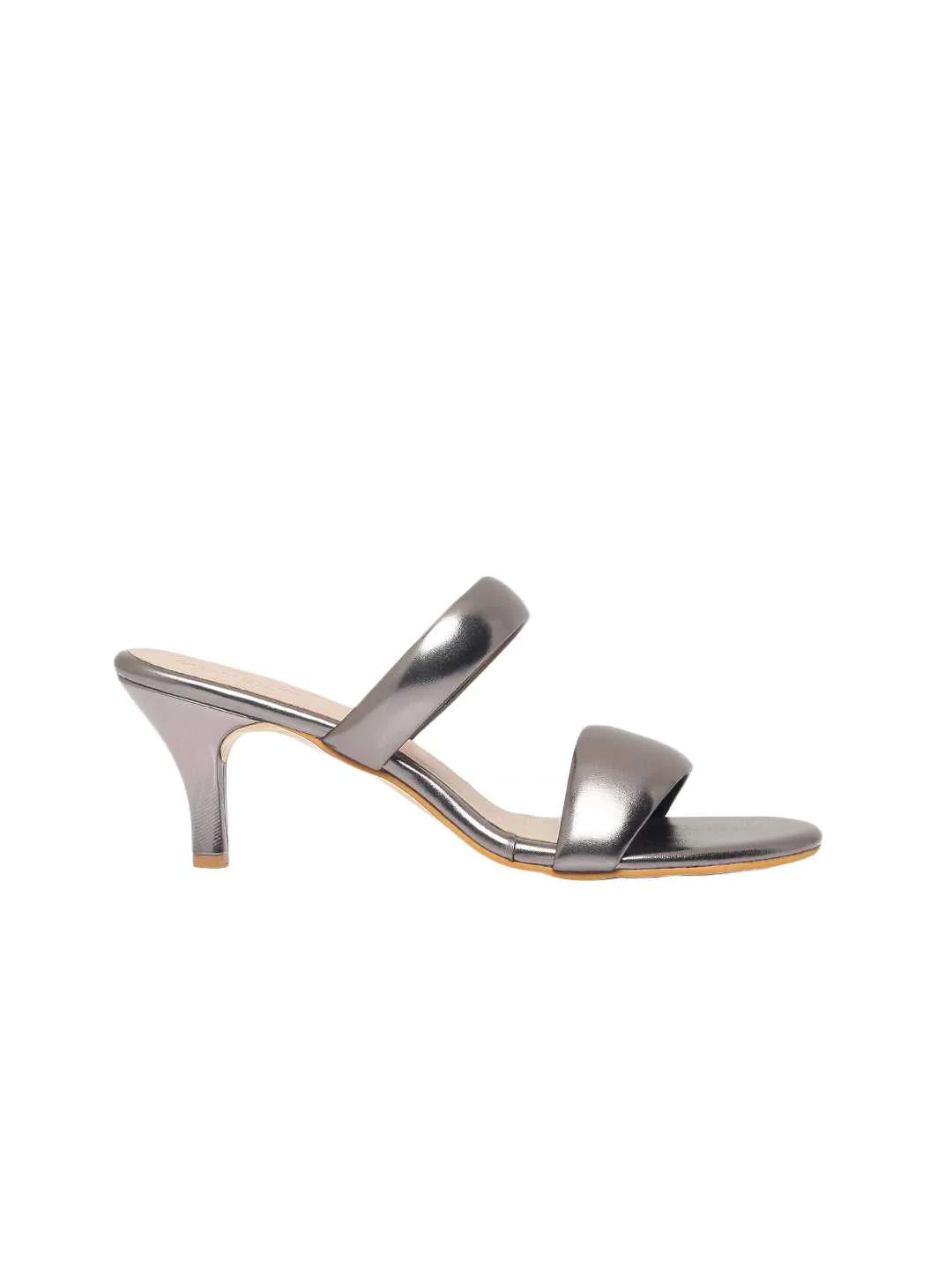 Brigitte Gun Metal Kitten Heel - Image 5