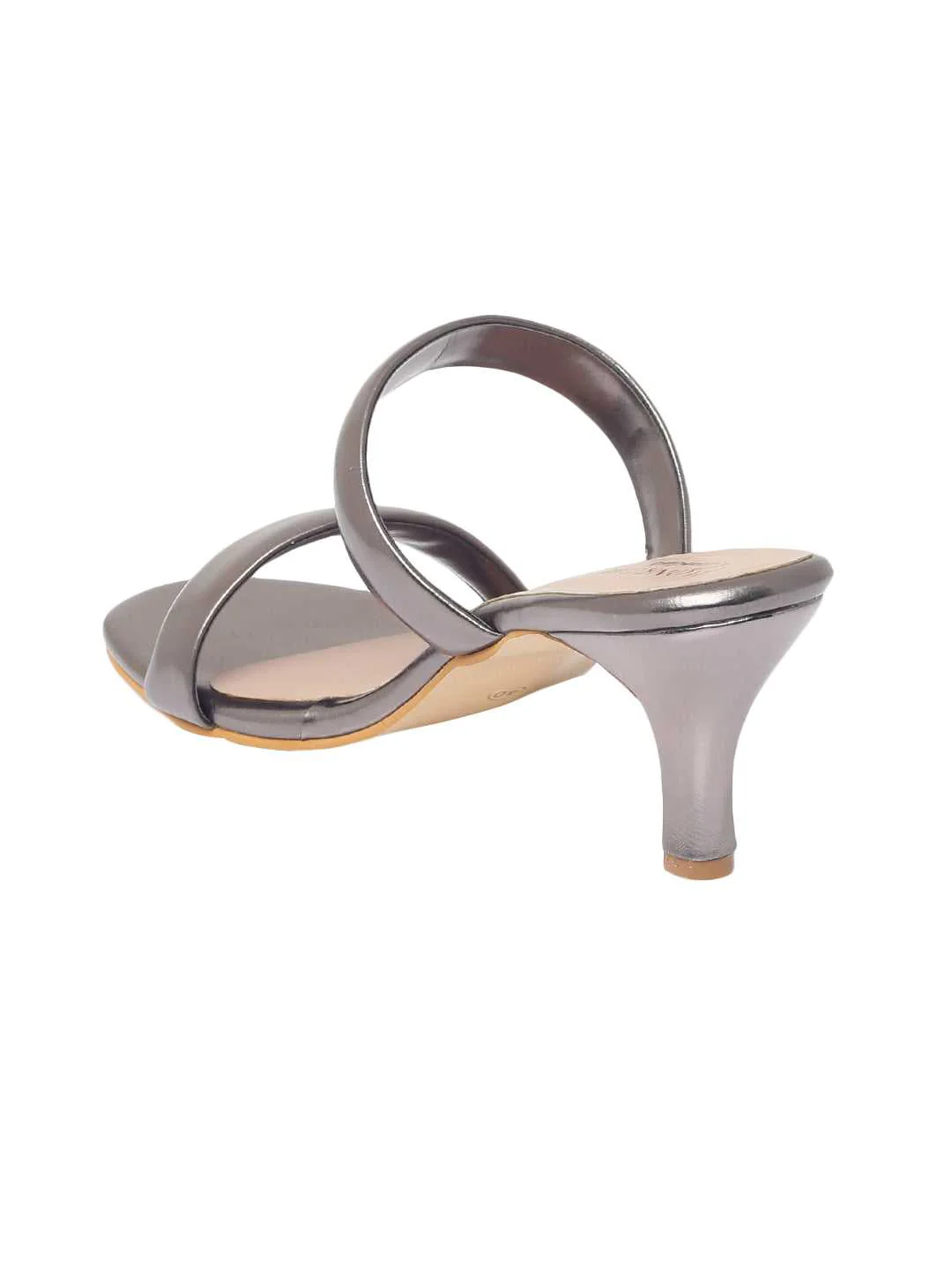 Brigitte Gun Metal Kitten Heel - Image 7