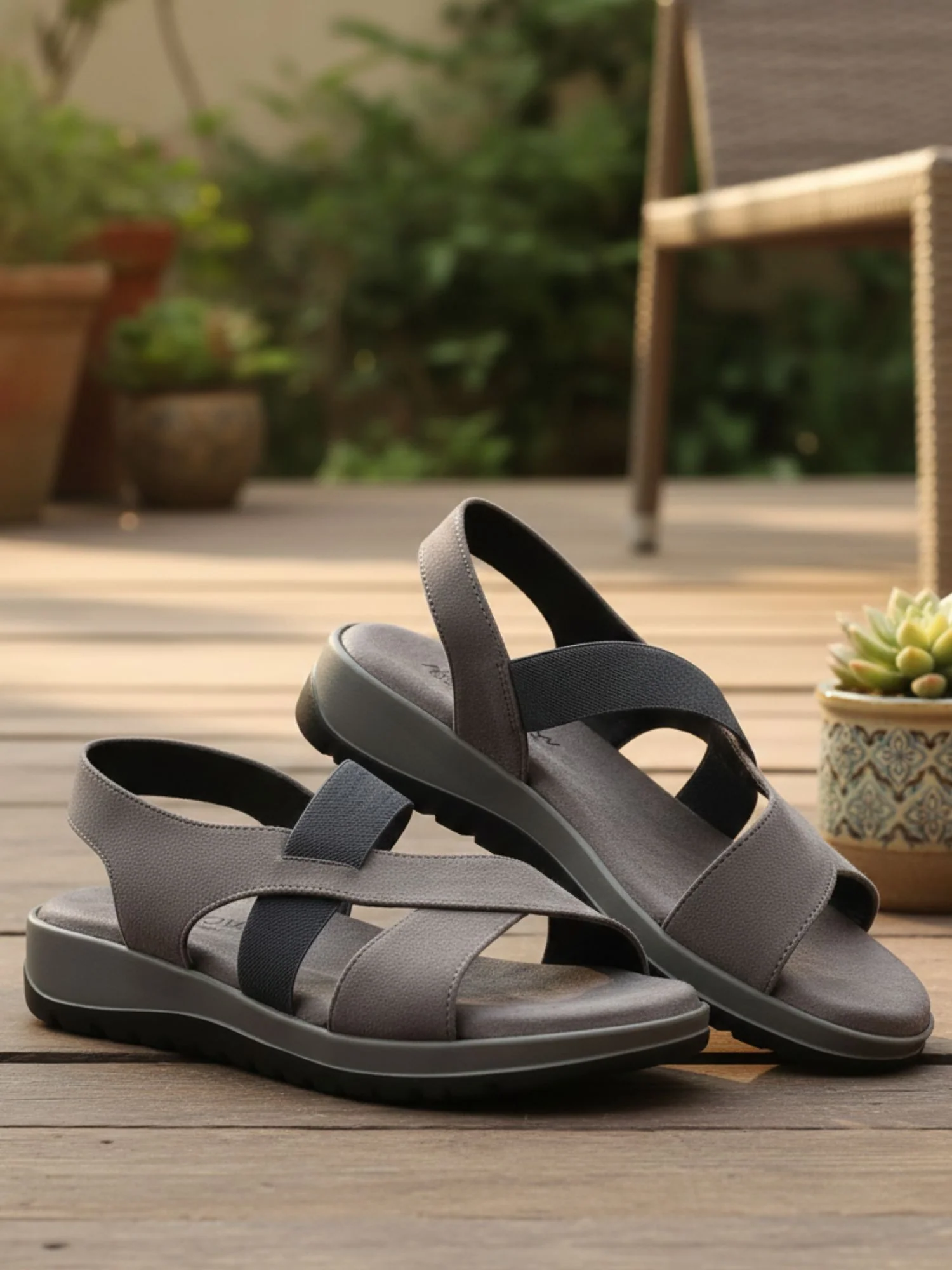 Carlee Grey Wedge Heel - Image 3