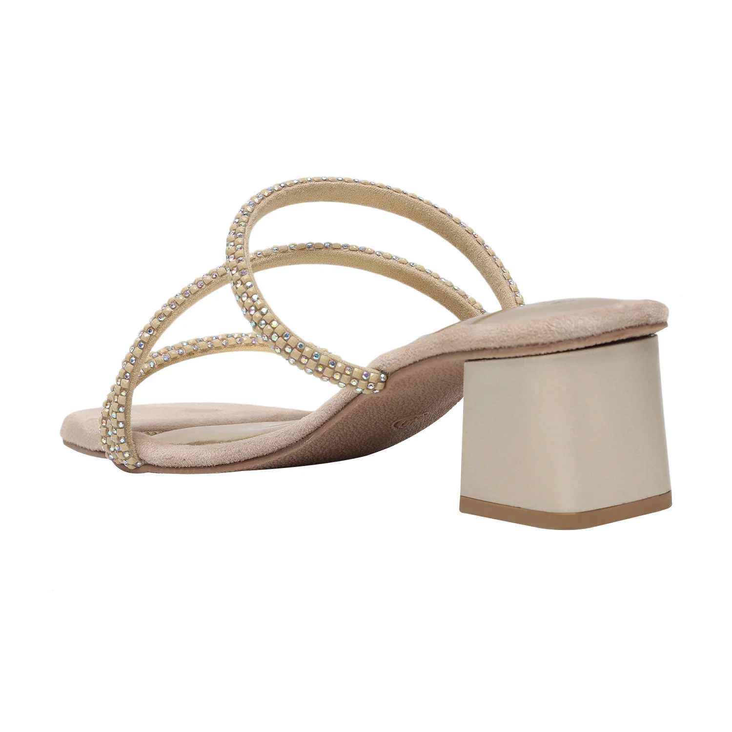 Carole Beige Block Heels - Image 5