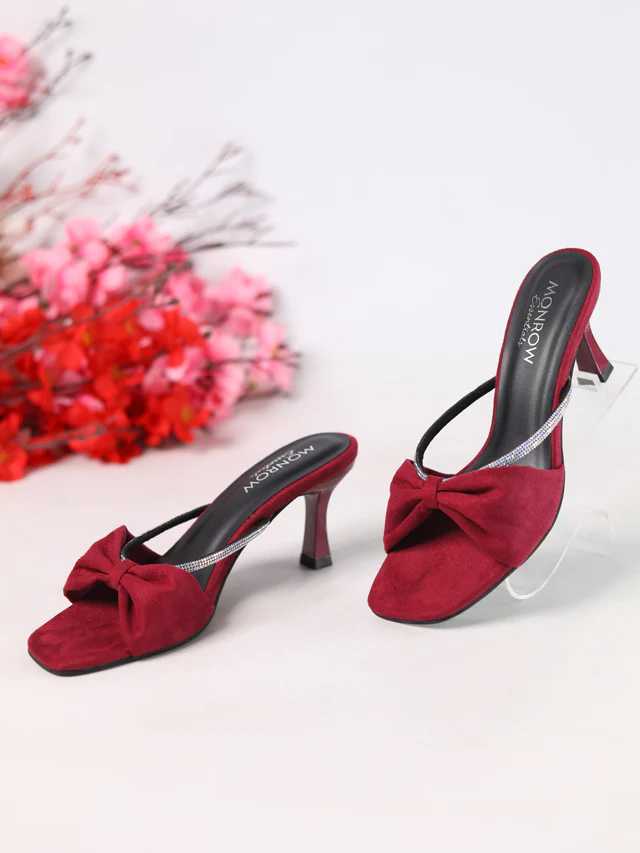 Margaret Maroon Kitten Heels - Image 3