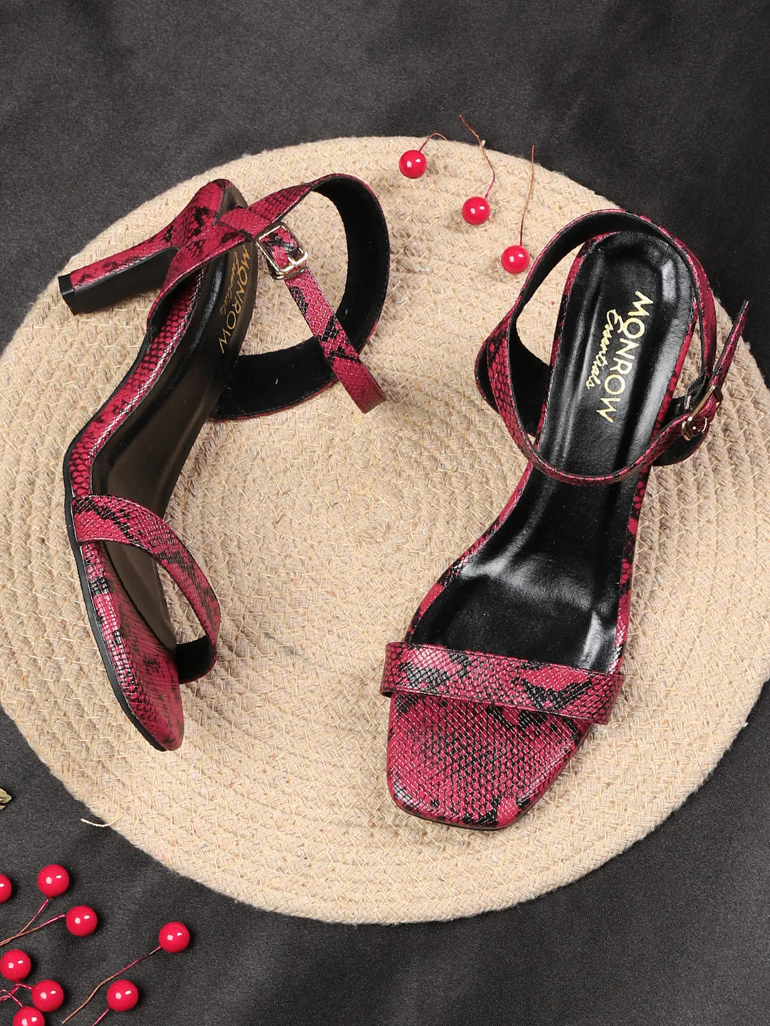 Catalina Red Kitten Heels - Image 9