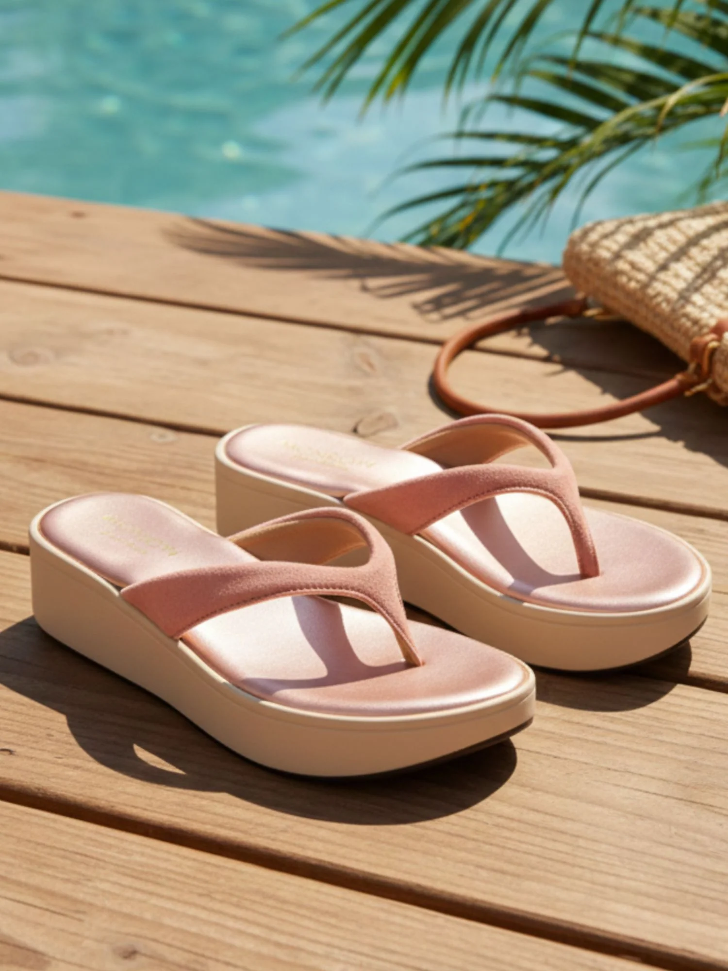 Catherine Pink Flatform Heels - Image 3