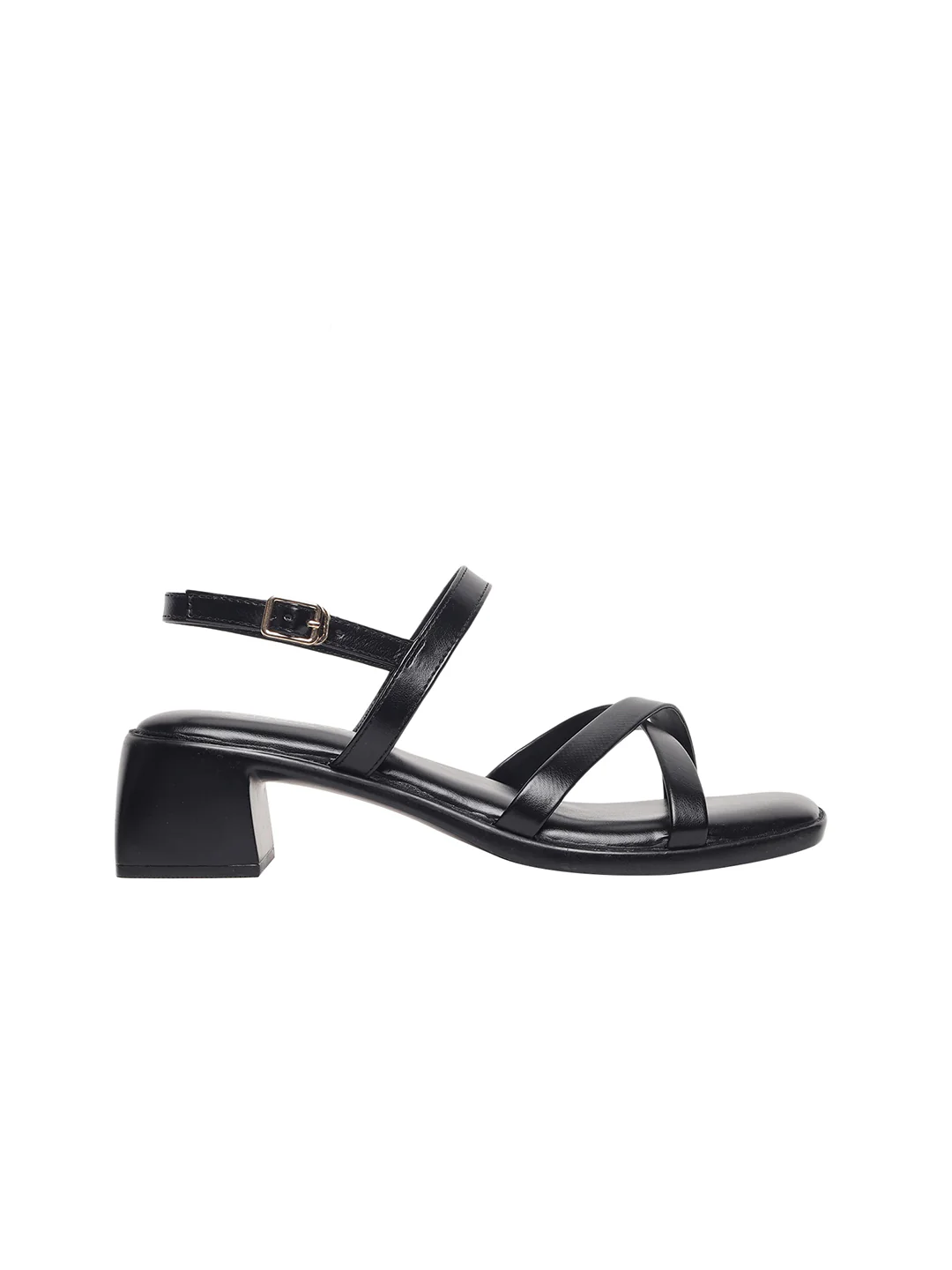 Clara Black Block Heels - Image 6