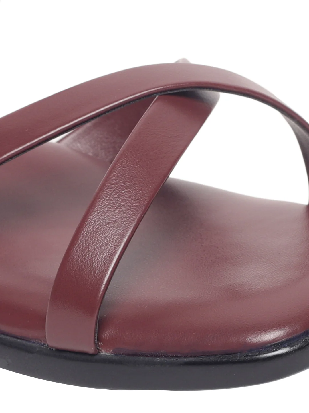 Clara Maroon Block Heels - Image 4