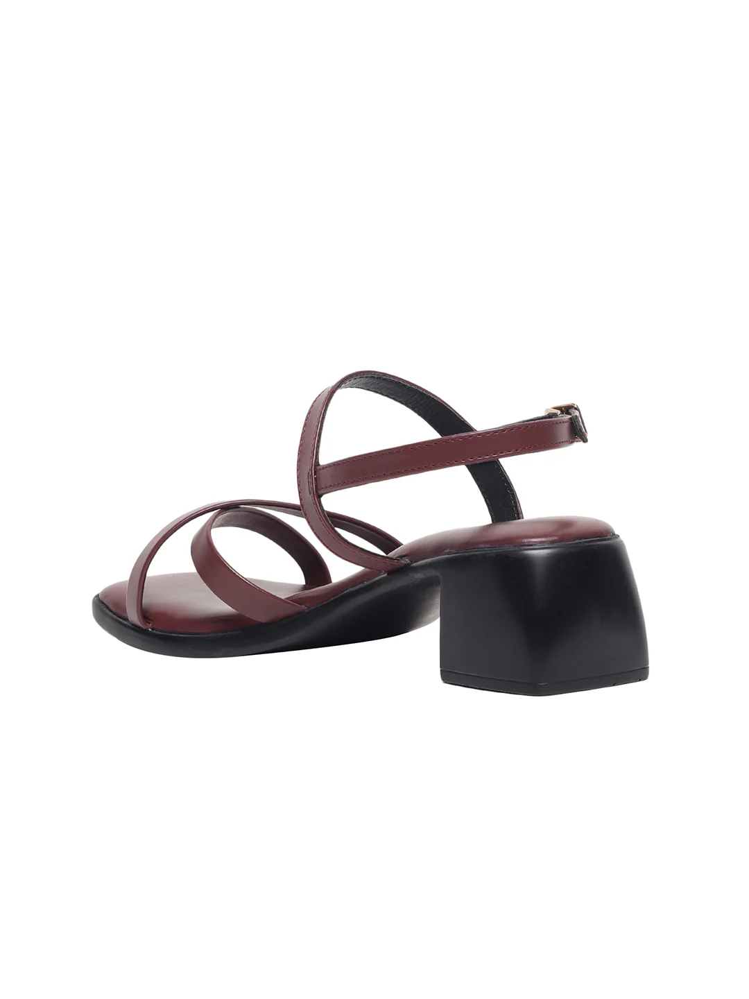 Clara Maroon Block Heels - Image 5