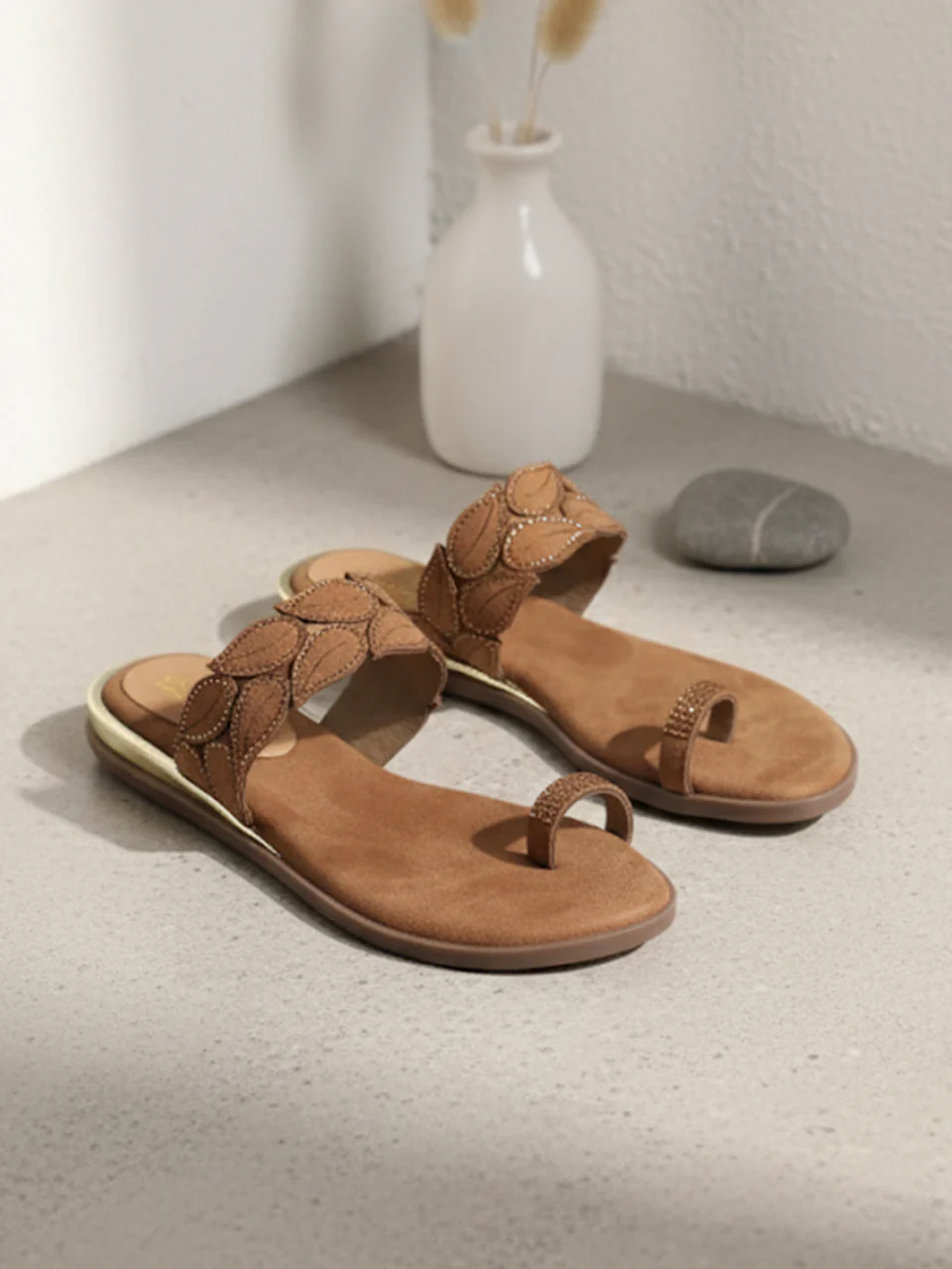 Claris Beige Flats - Image 4