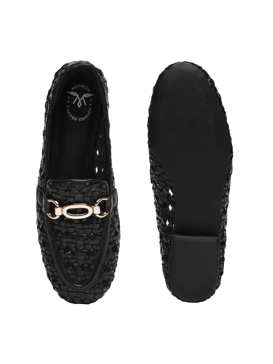 Cora Black Flat Loafers - Image 6