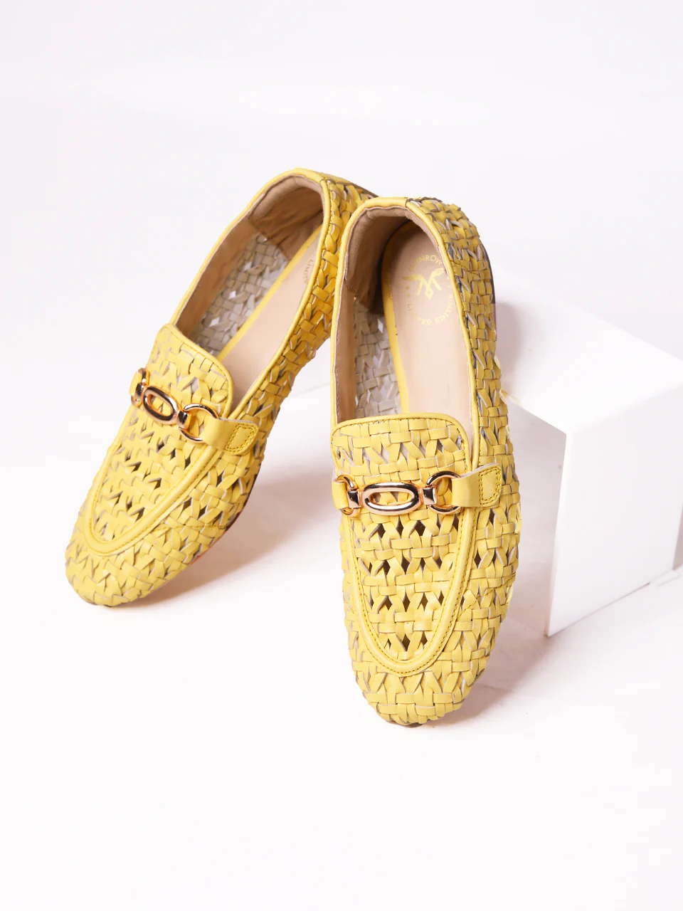 Cora Yellow Flat Loafers - Image 3