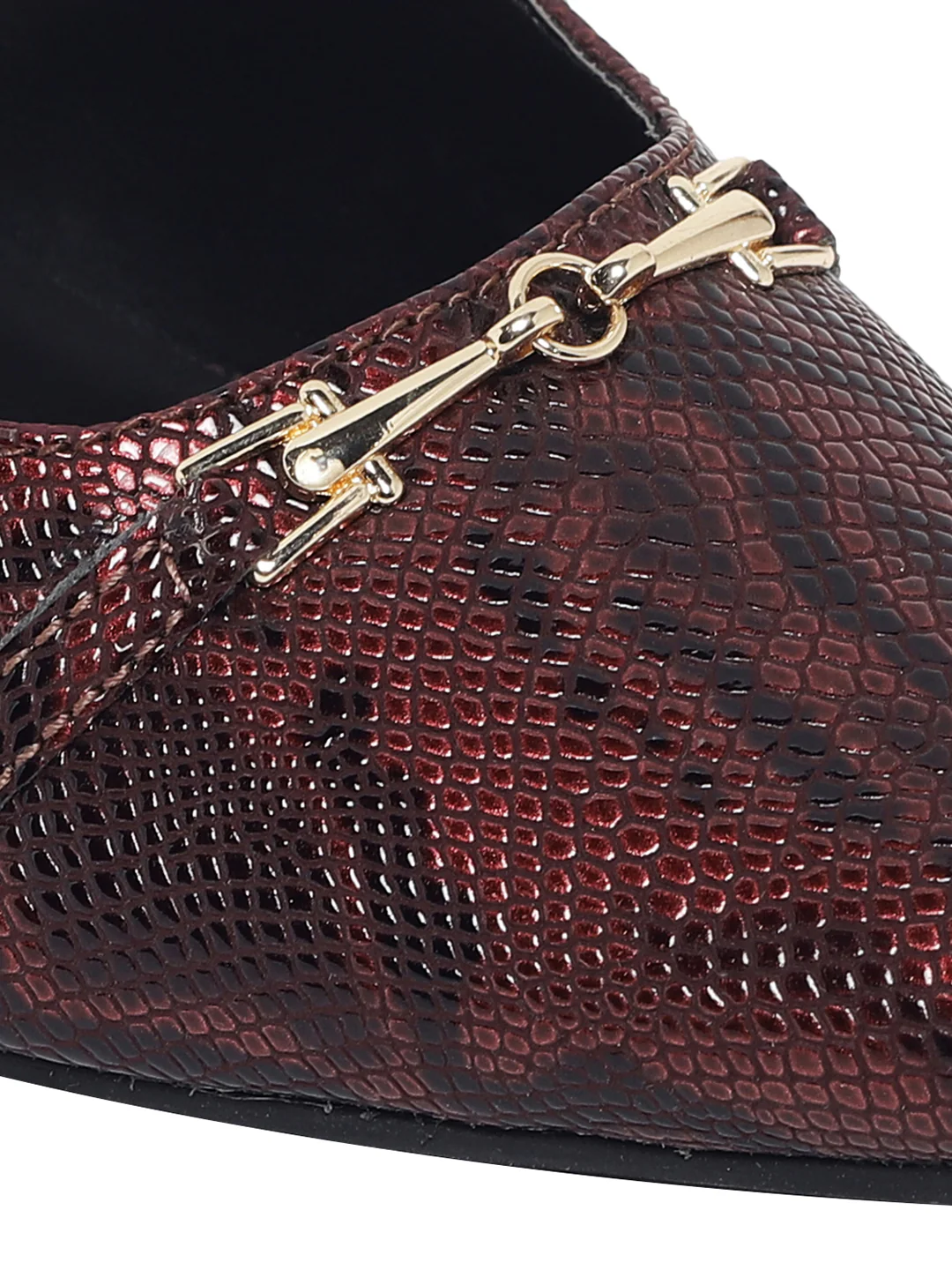 Couture Maroon Kitten Heels - Image 7