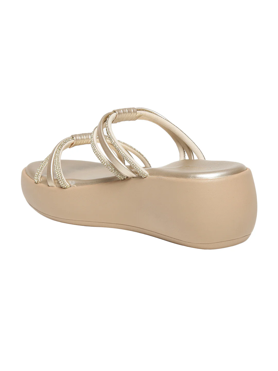 Daisy Gold Flatform Heels - Image 4