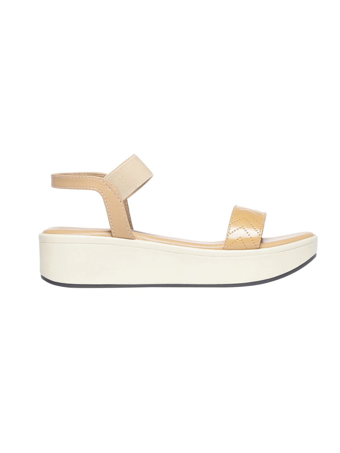 Dallis Tan Flatform Heels - Image 5