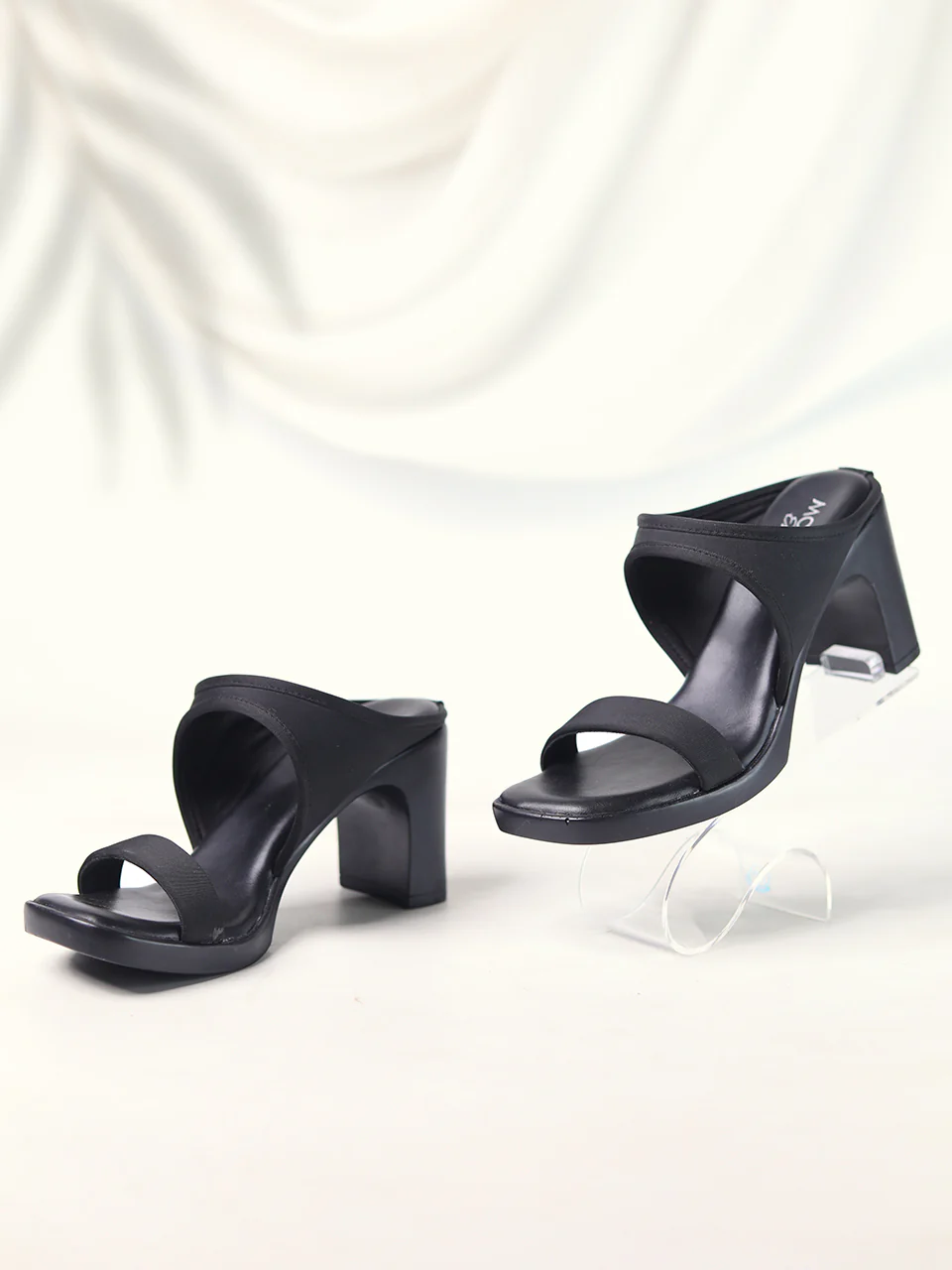 Darcy Black Block Heels - Image 3