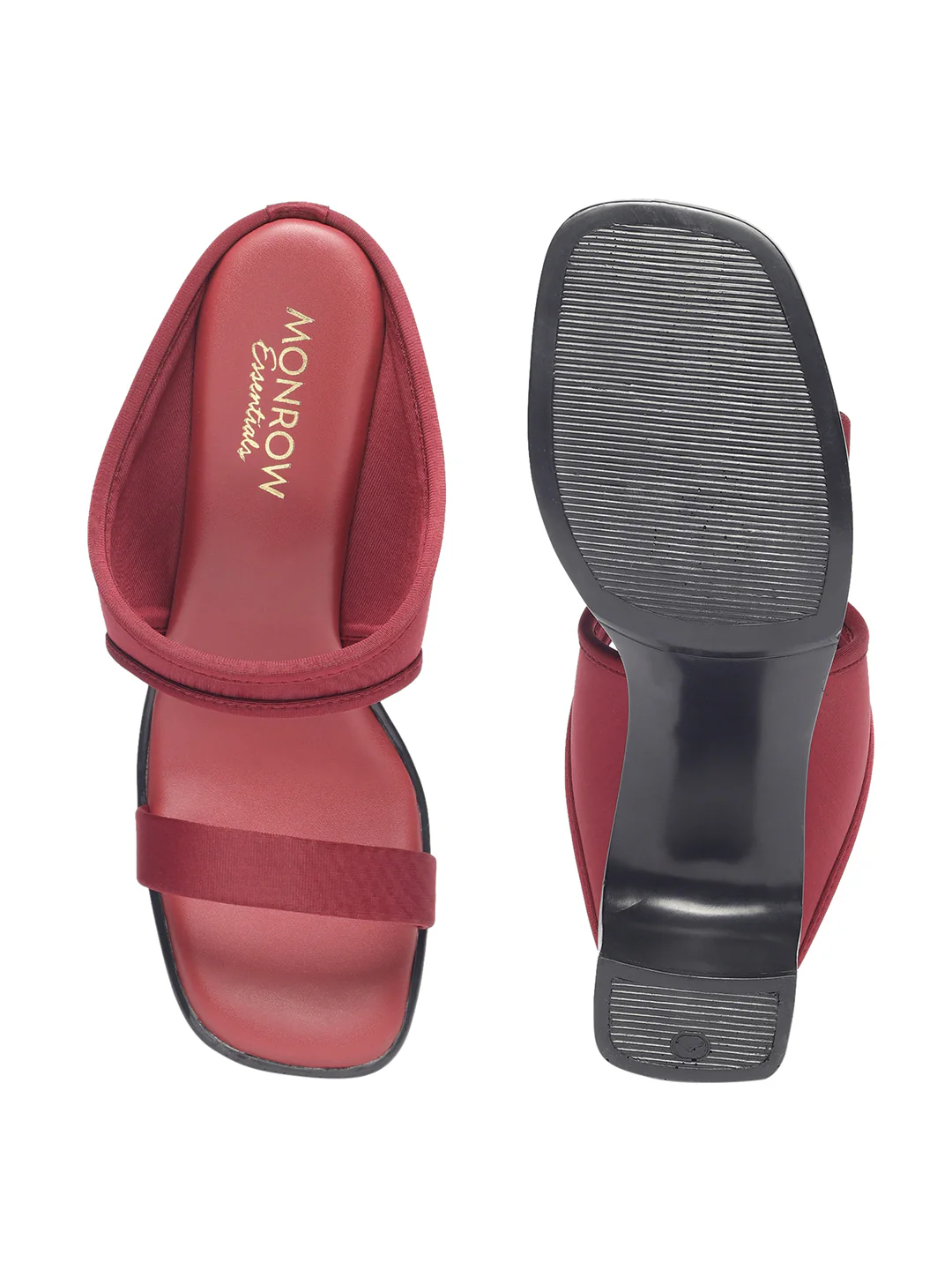 Darcy Maroon Block Heels - Image 7