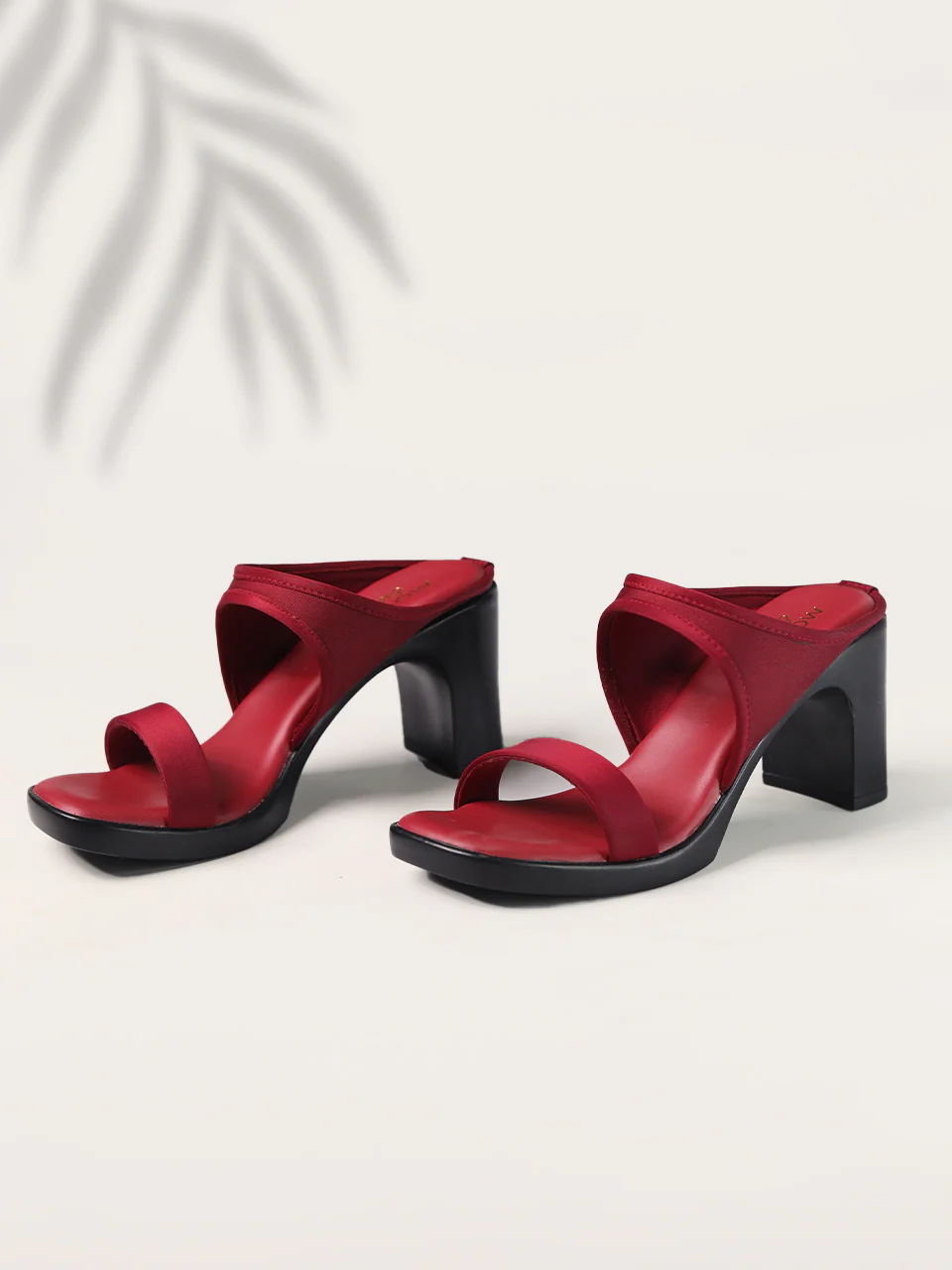 Darcy Maroon Block Heels - Image 8