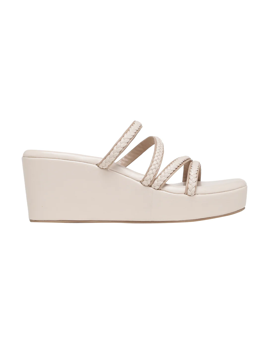 Delilah Beige Wedge Heels - Image 6