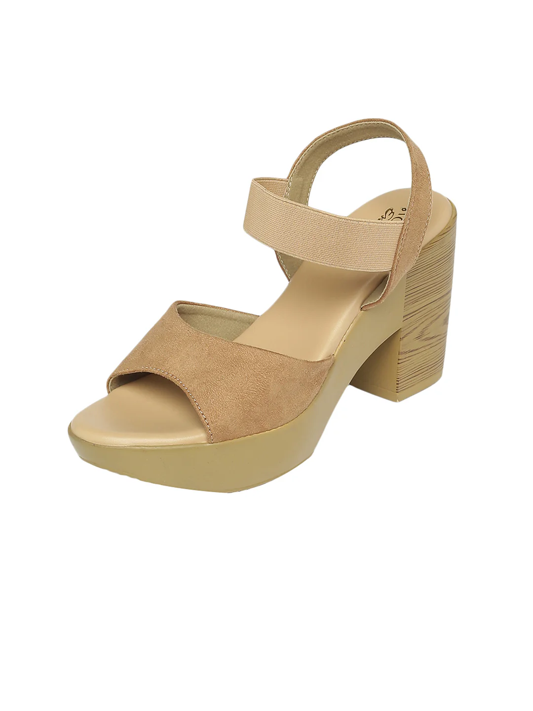 Dhriti Beige Platform Heels - Image 4