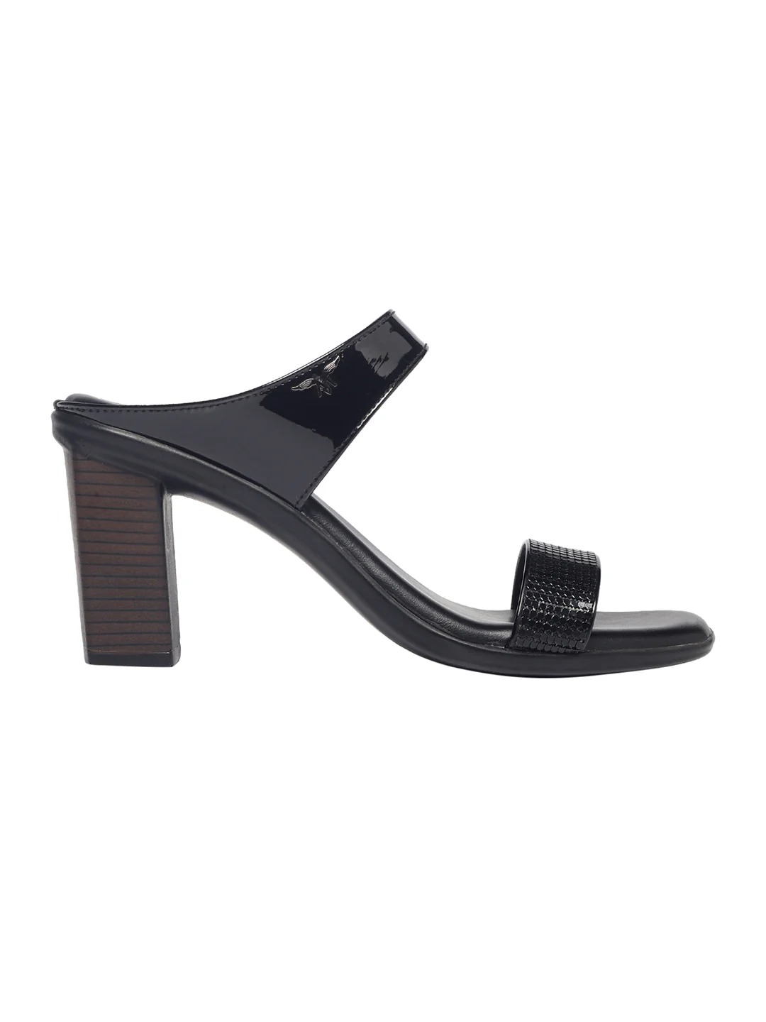 Dilys Black Block Heels - Image 5