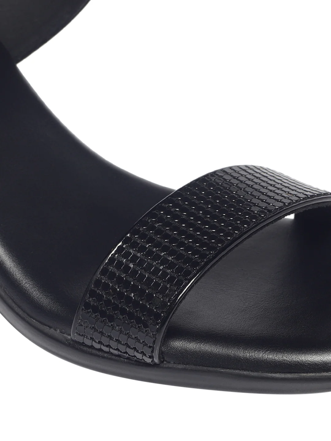 Dilys Black Block Heels - Image 7