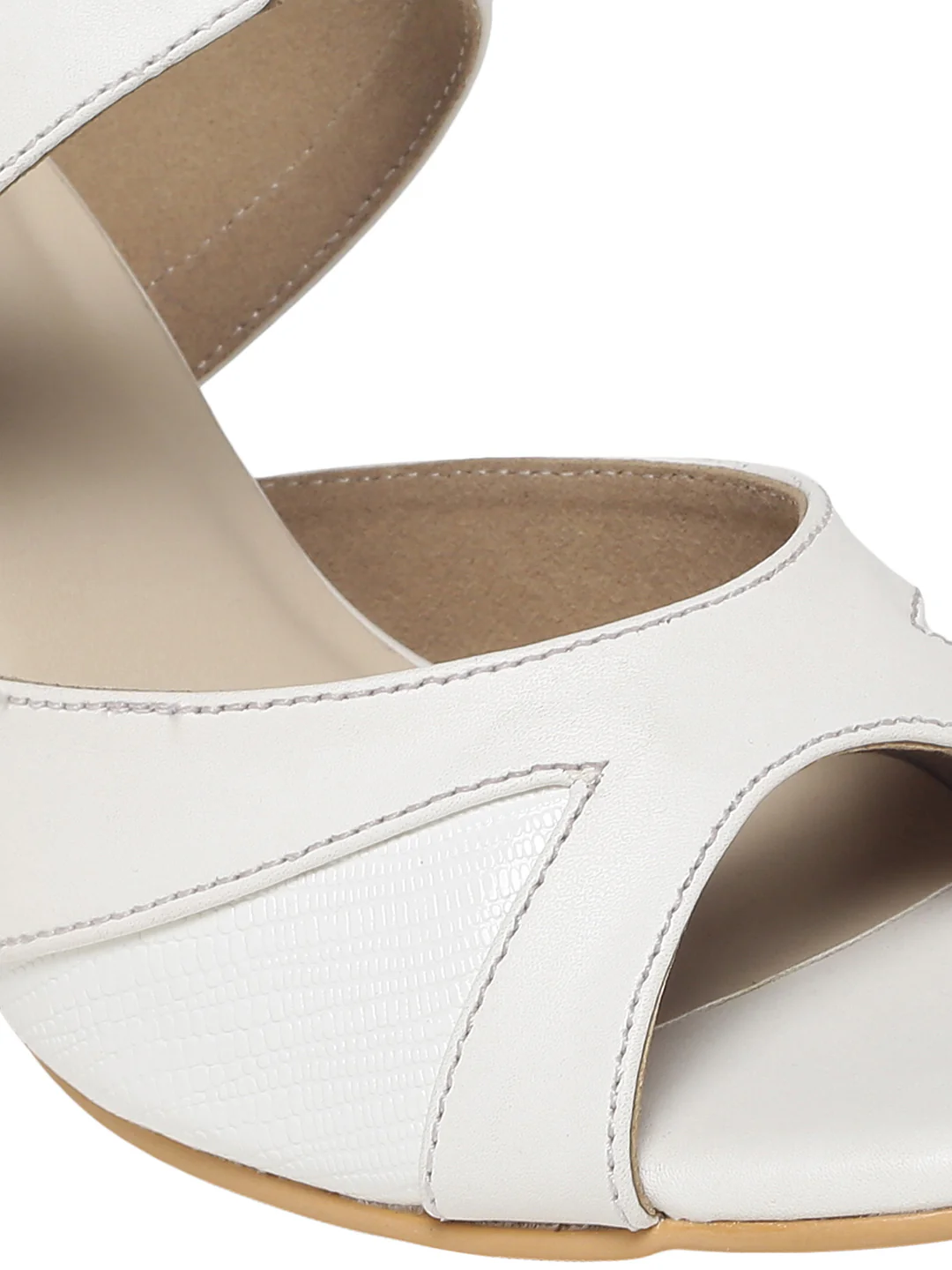Divaya White Block Heels - Image 6