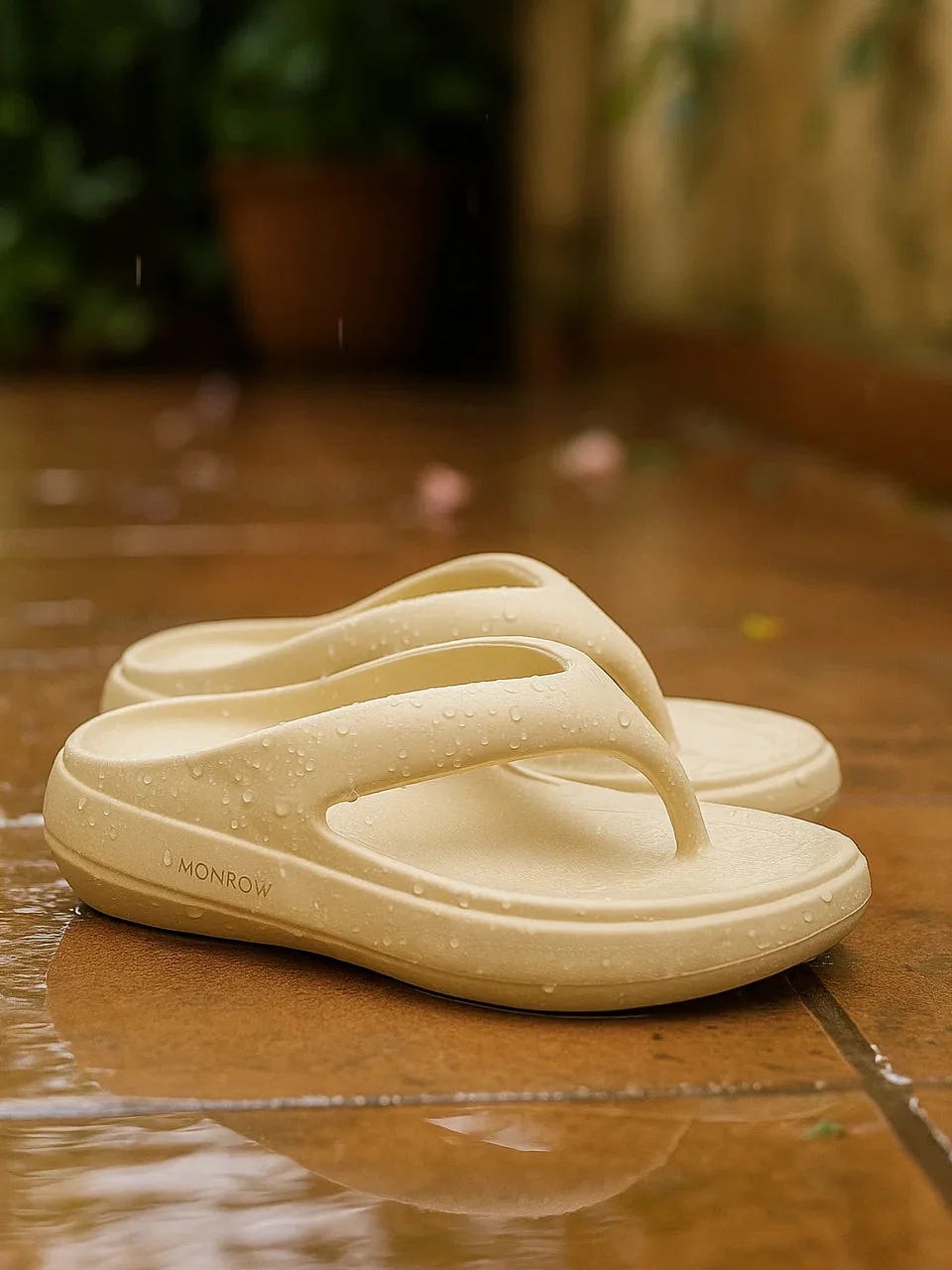 Elara Cream Thong Flip-Flops - Image 4