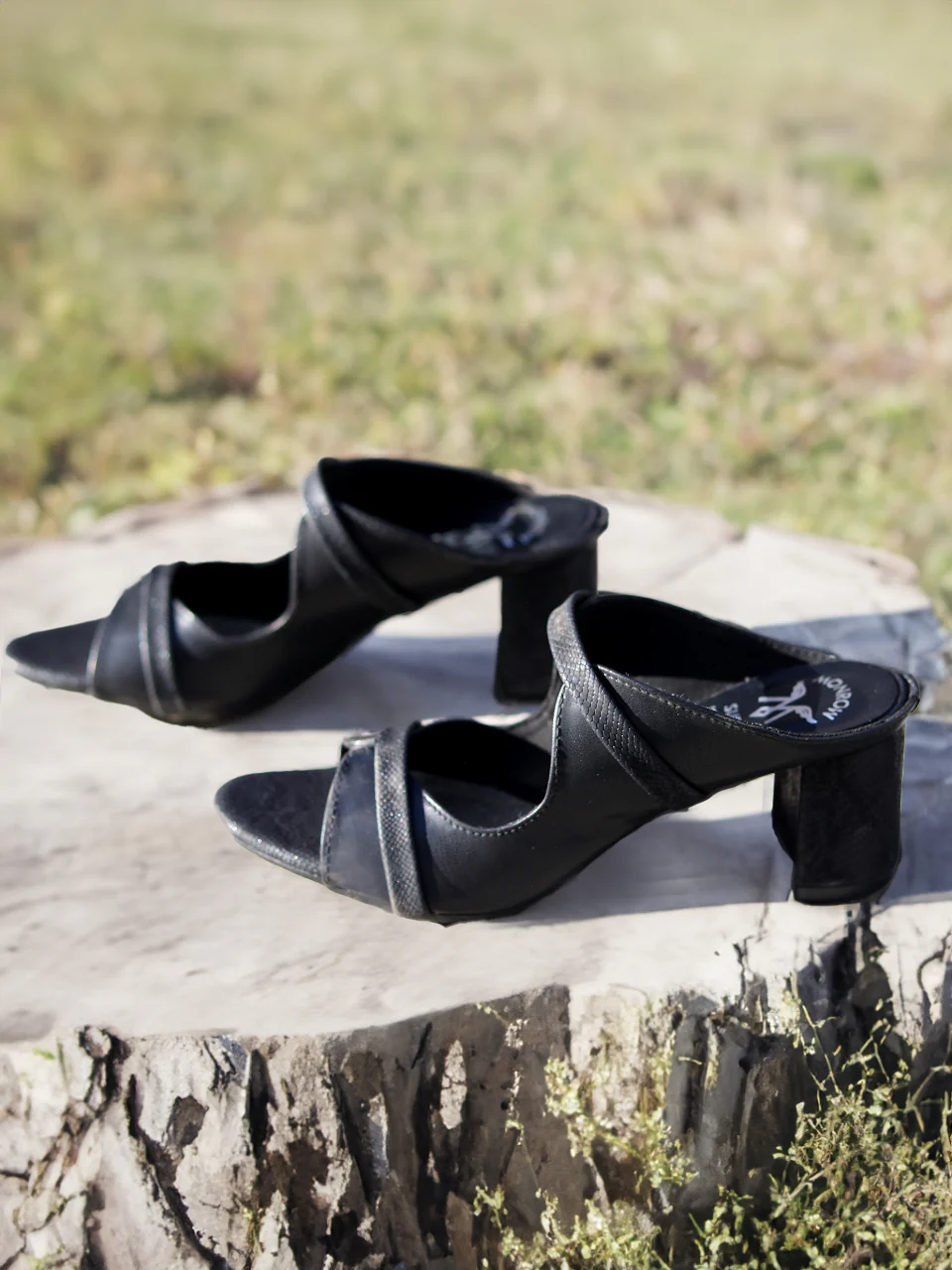 Eleanor Black Block Heels - Image 3