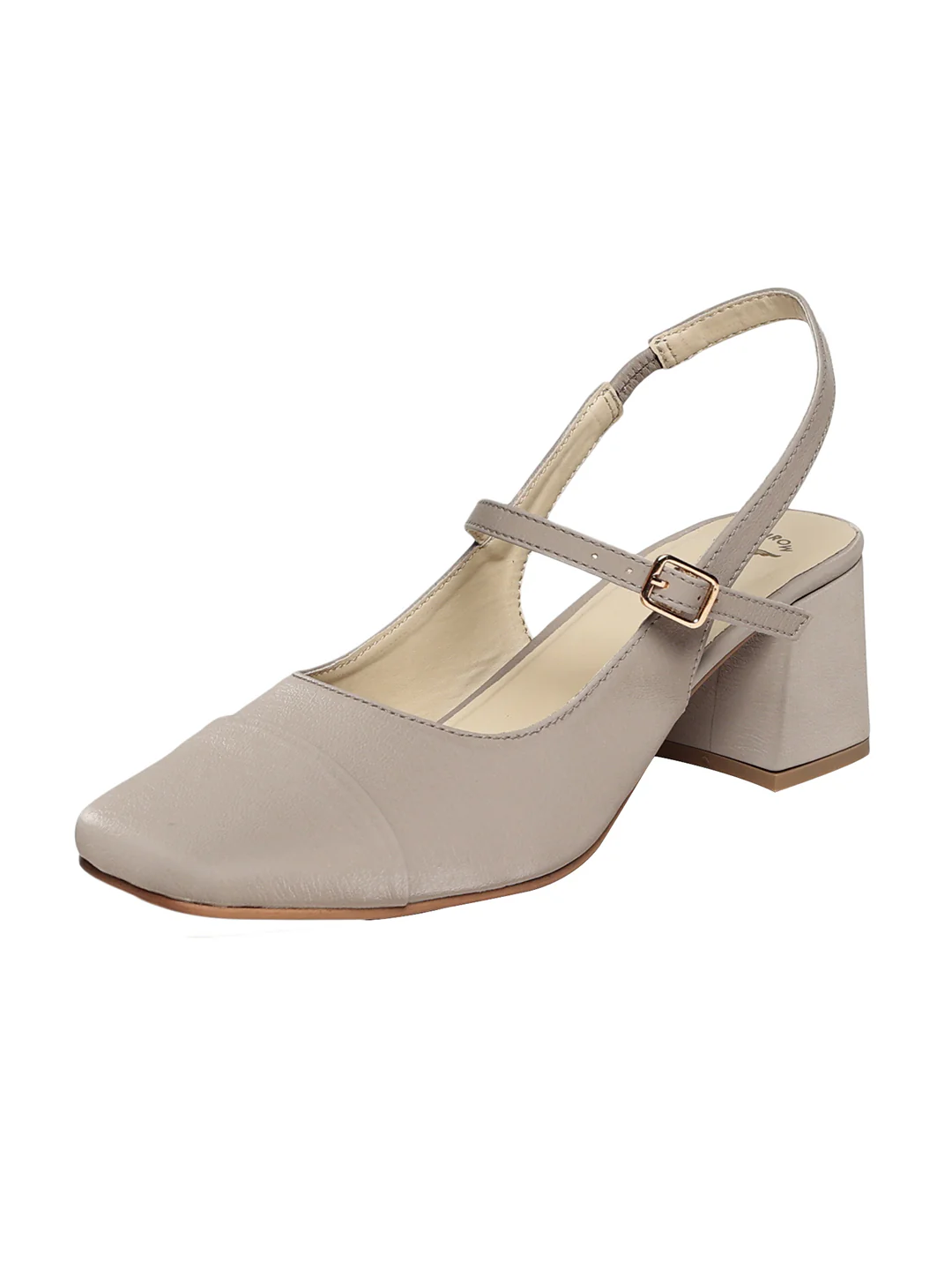 Elin Beige Block Heels - Image 8