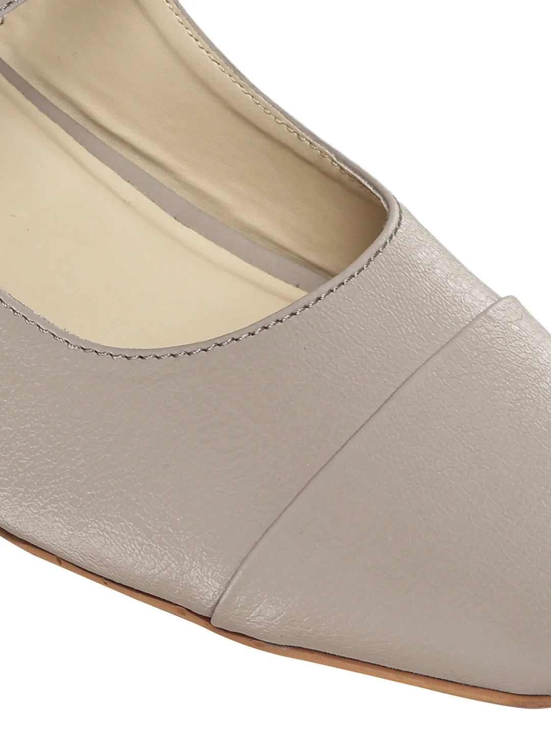 Elin Beige Block Heels - Image 9