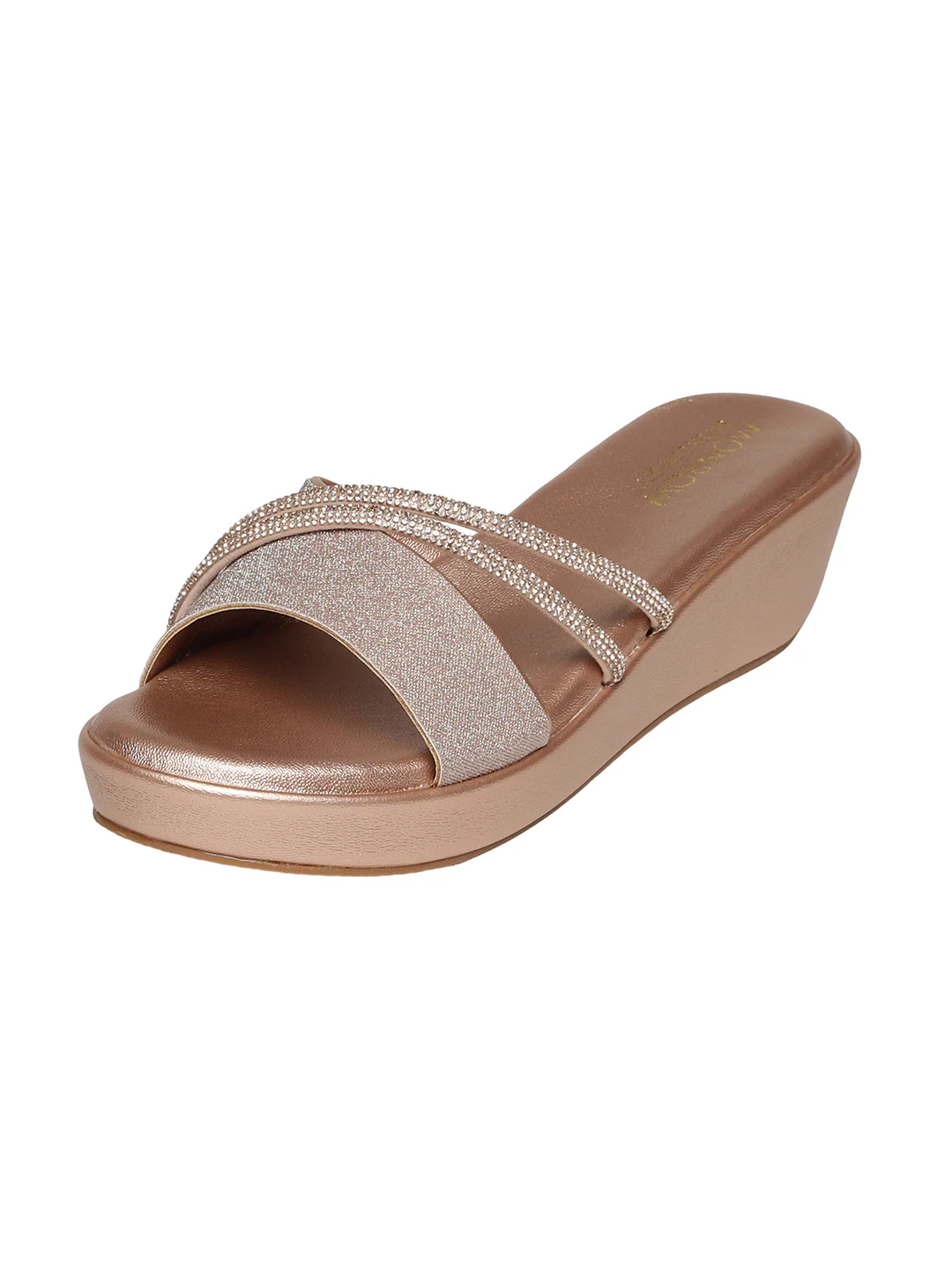 Elira Rose Gold Wedge Heels - Image 7