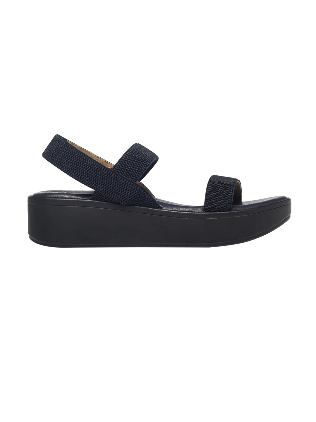 Elodie Navy Blue Flatform Heels - Image 5