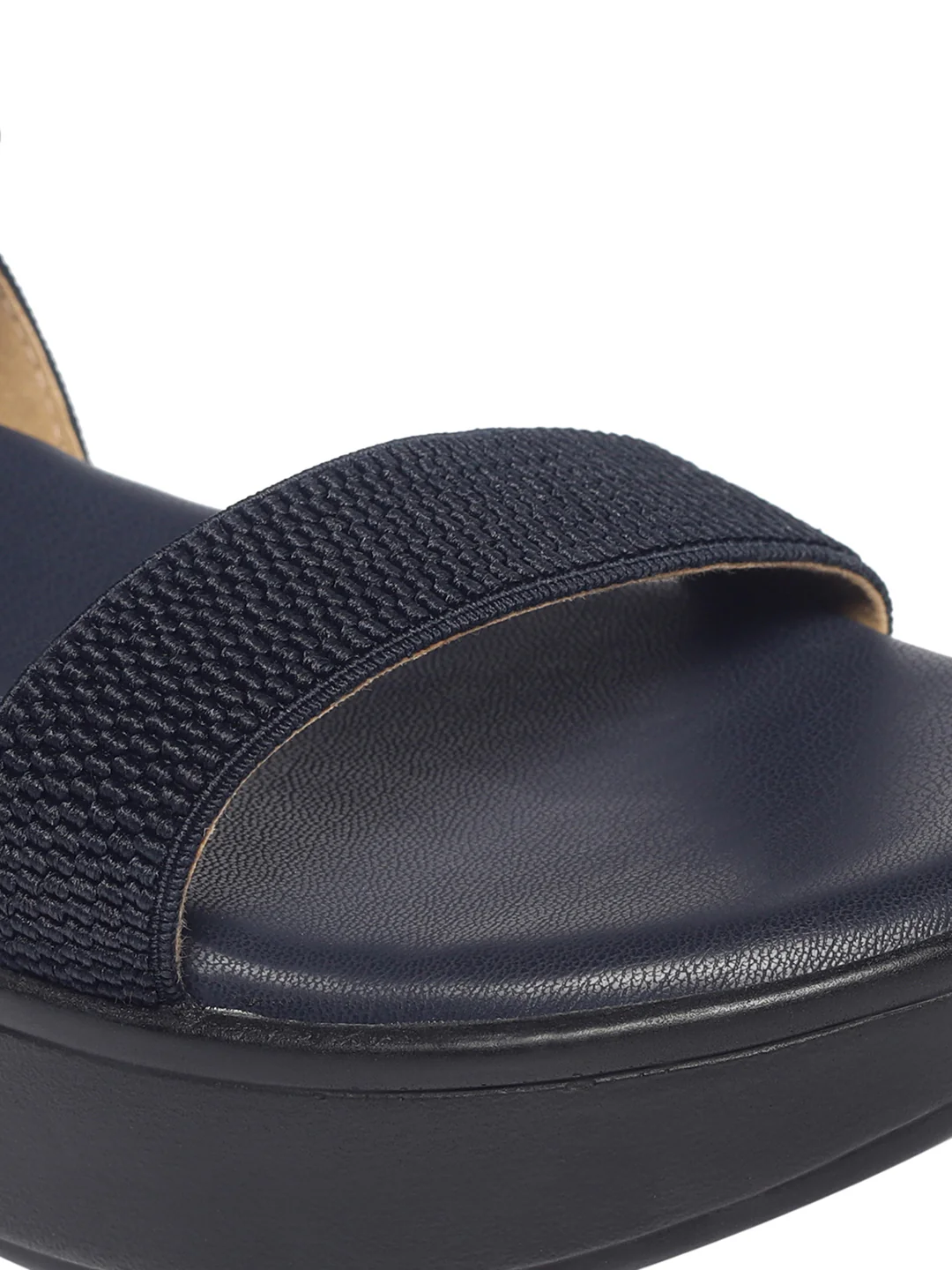 Elodie Navy Blue Flatform Heels - Image 7
