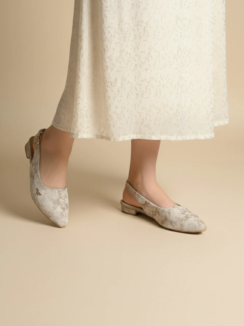 Elysia Beige Flats - Image 2