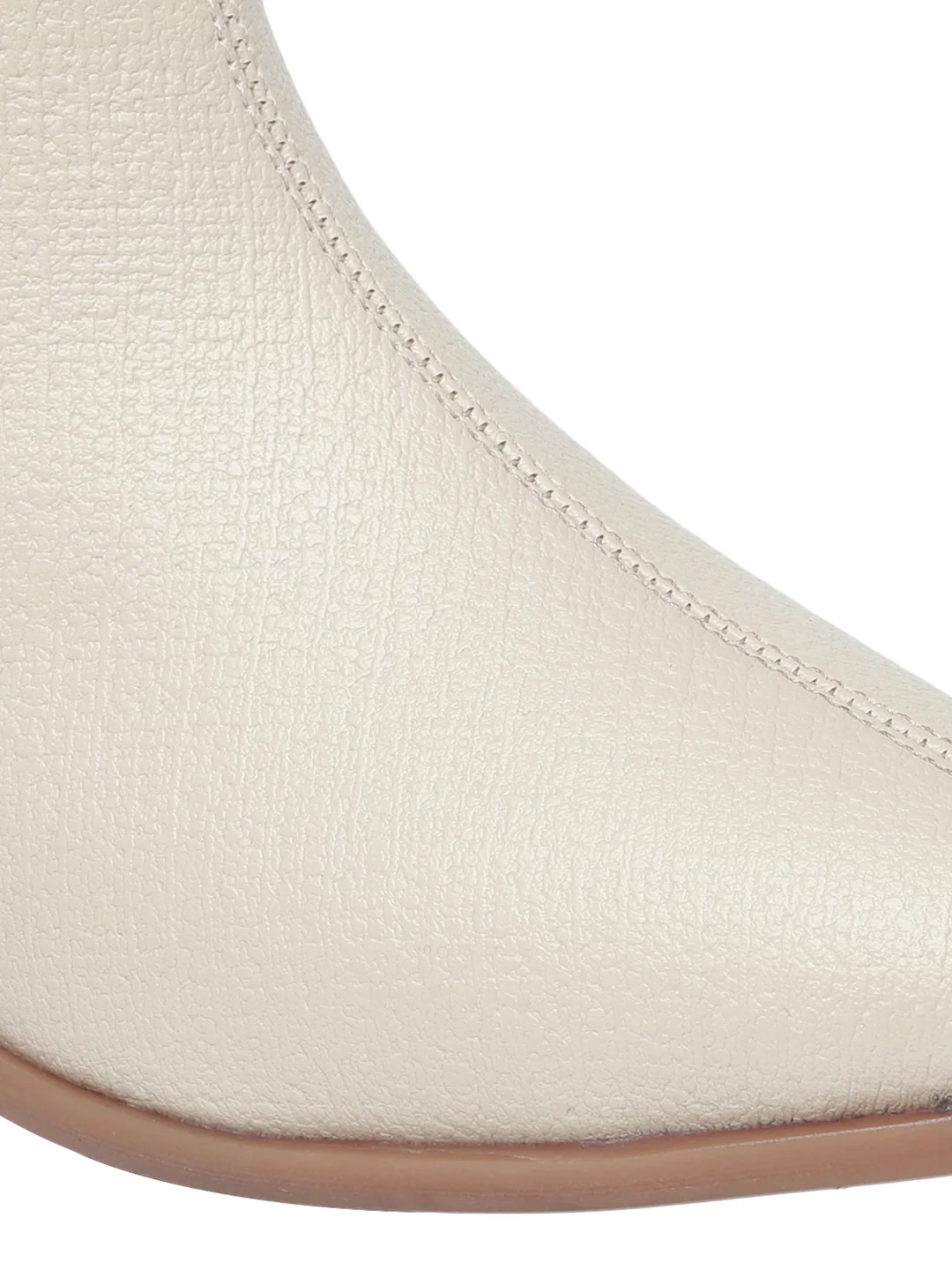 Emili Cream Block Heel Boots - Image 3