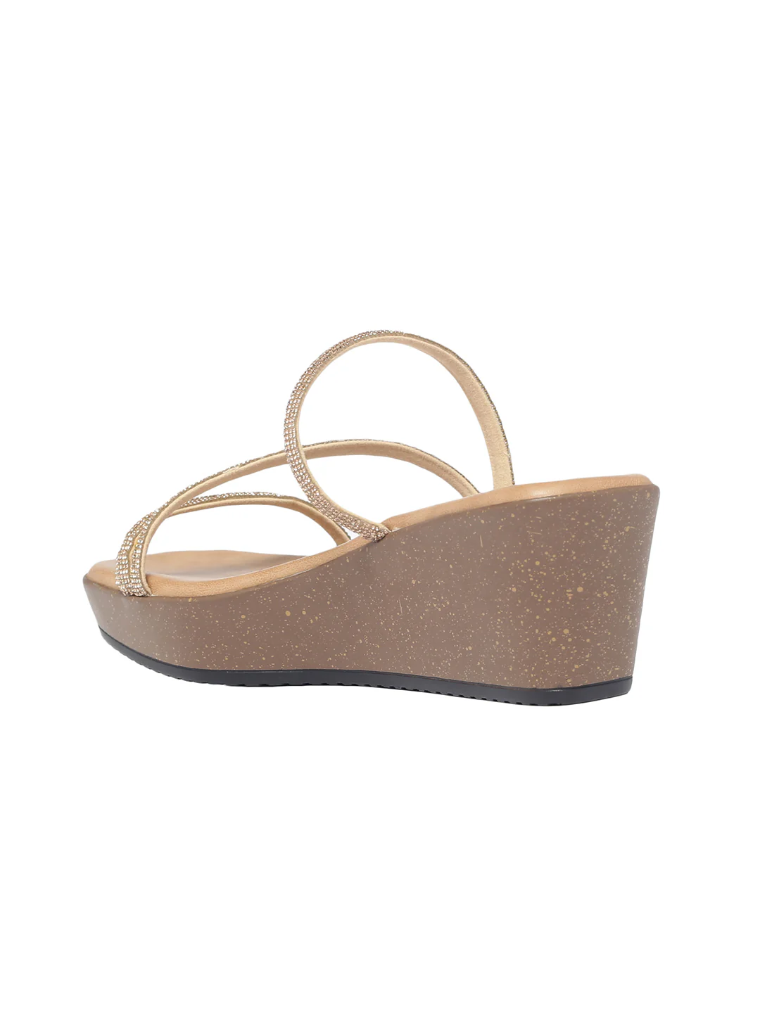 Emma Antique Gold Wedge Heels - Image 4
