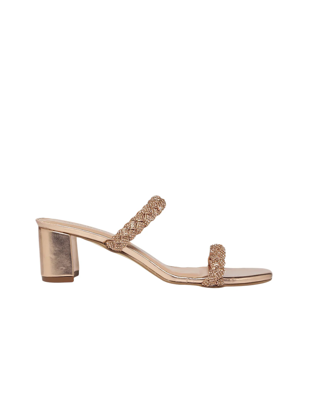 Erica Rose Gold Block Heels - Image 6